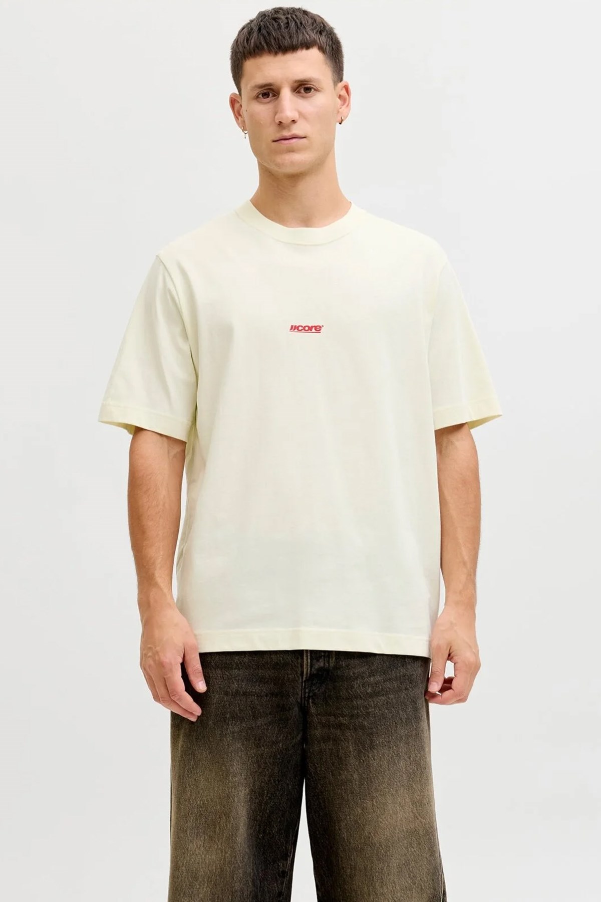 Jack & Jones Jcoclub Erkek Tişört 12298984 Bej