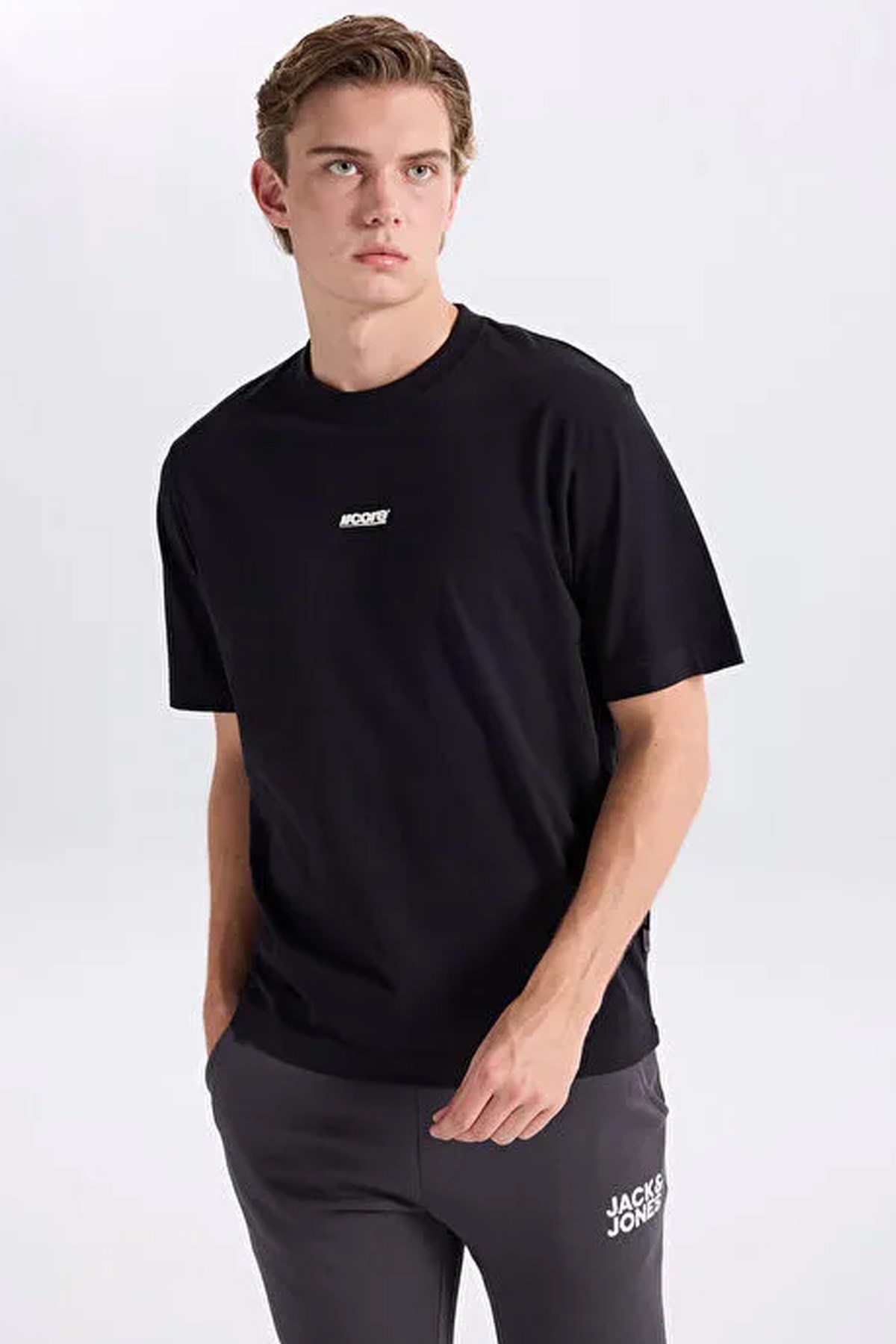 Jack & Jones Jcoclub Erkek Tişört 12298984 Siyah