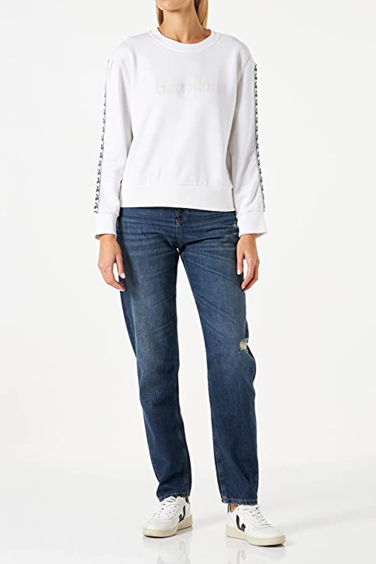 Benetton Kadın Sweatshirt 122A3J68D1048 Beyaz