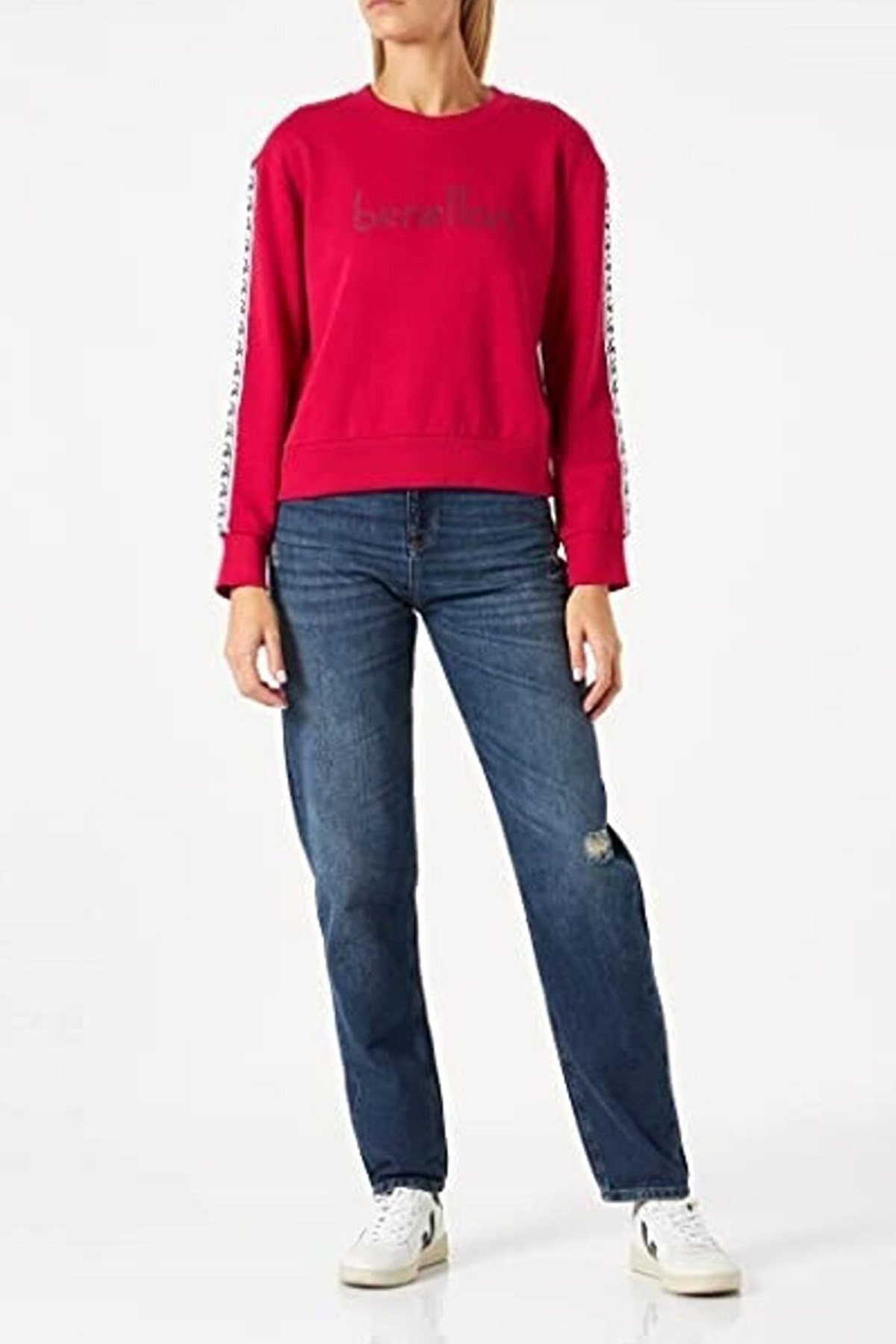 Benetton Kadın Sweatshirt 122A3J68D1048 Pembe