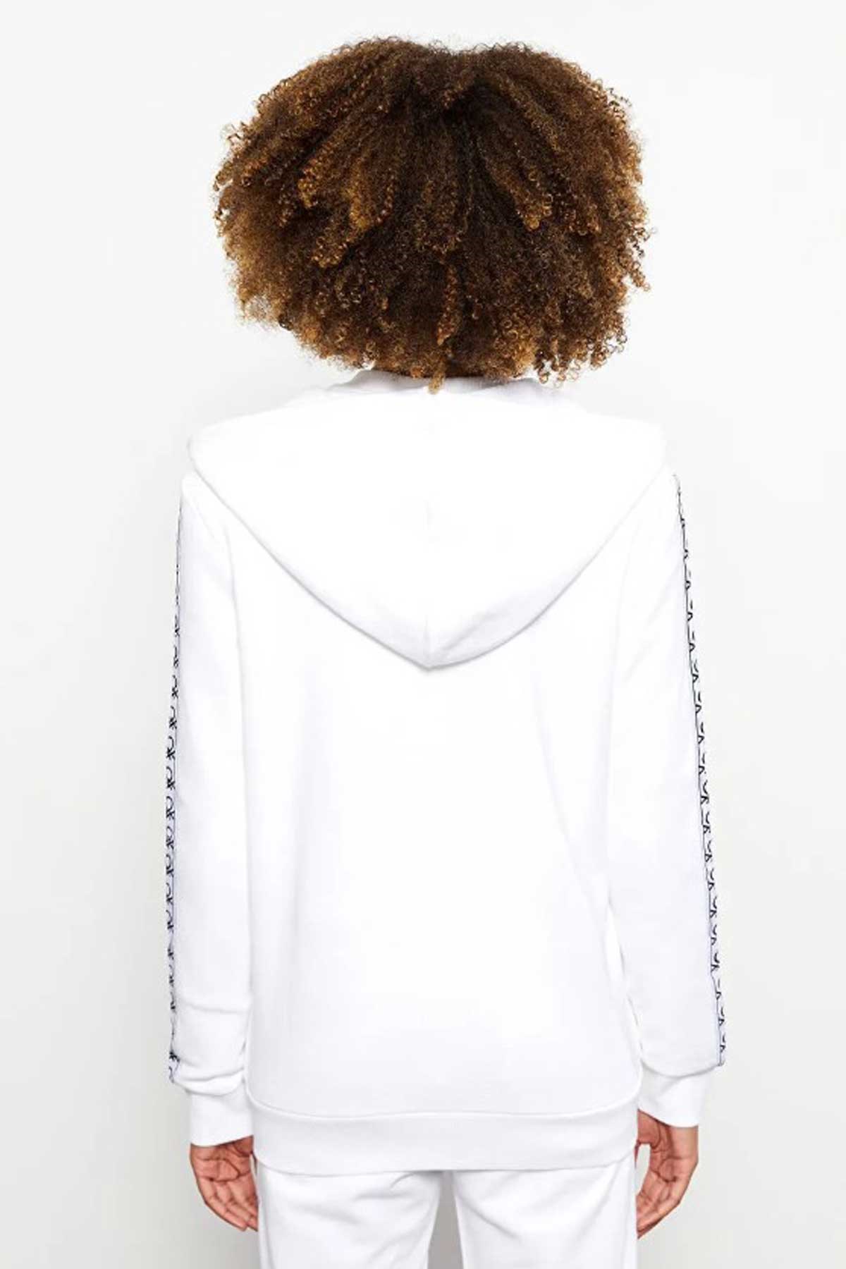 Benetton Kadın Fermuarlı Sweatshirt 122A3J68D500F Beyaz