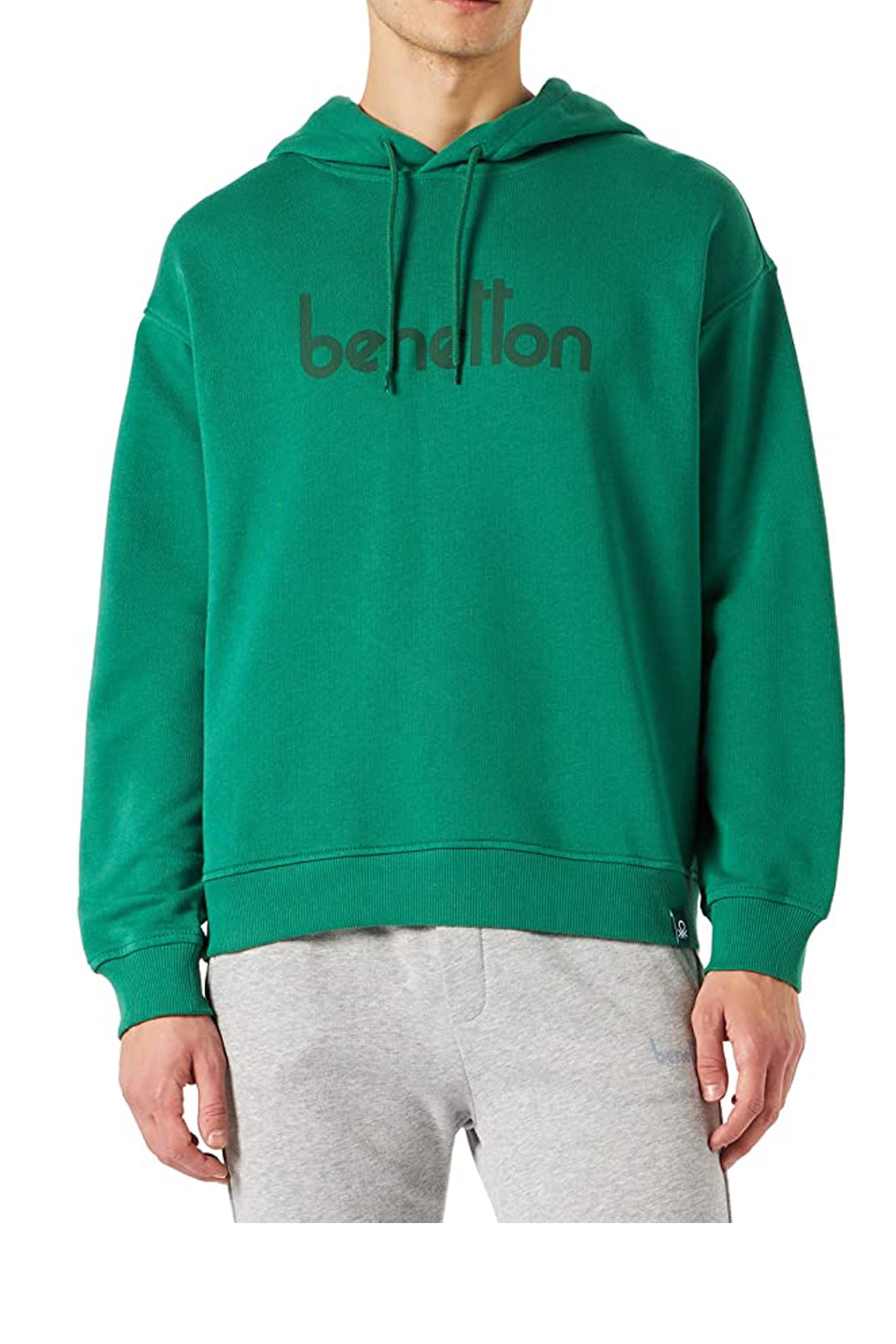 Benetton Erkek Sweatshirt 122A3J68U200Y Yeşil