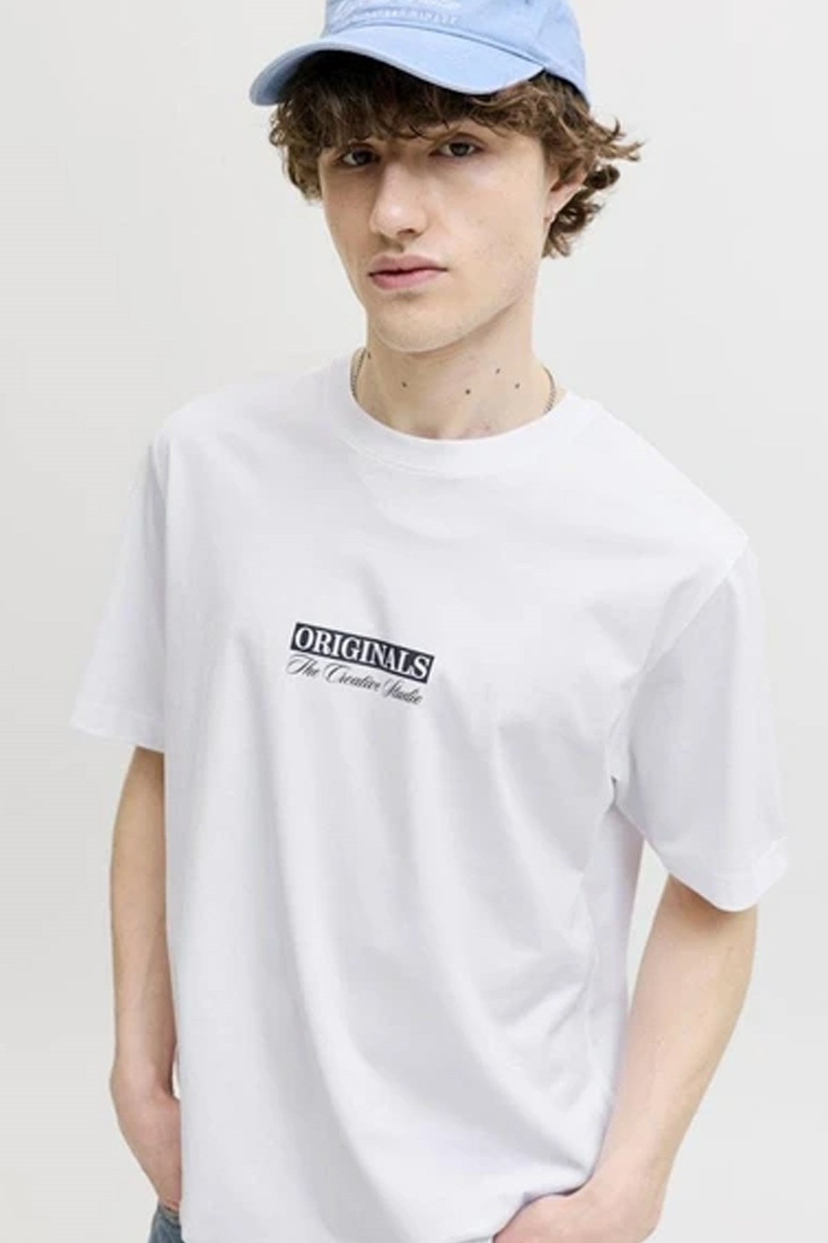 Jack & Jones Jorsavona Erkek Tişört 12310070 Beyaz
