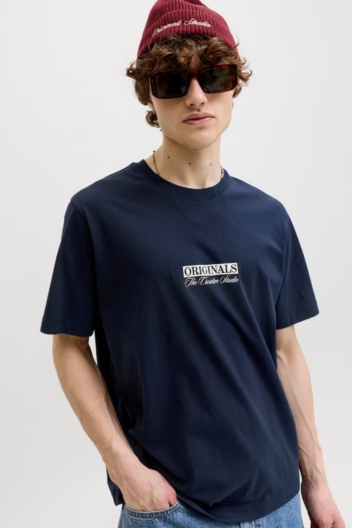 Jack & Jones Jorsavona Erkek Tişört 12310070 Mavi
