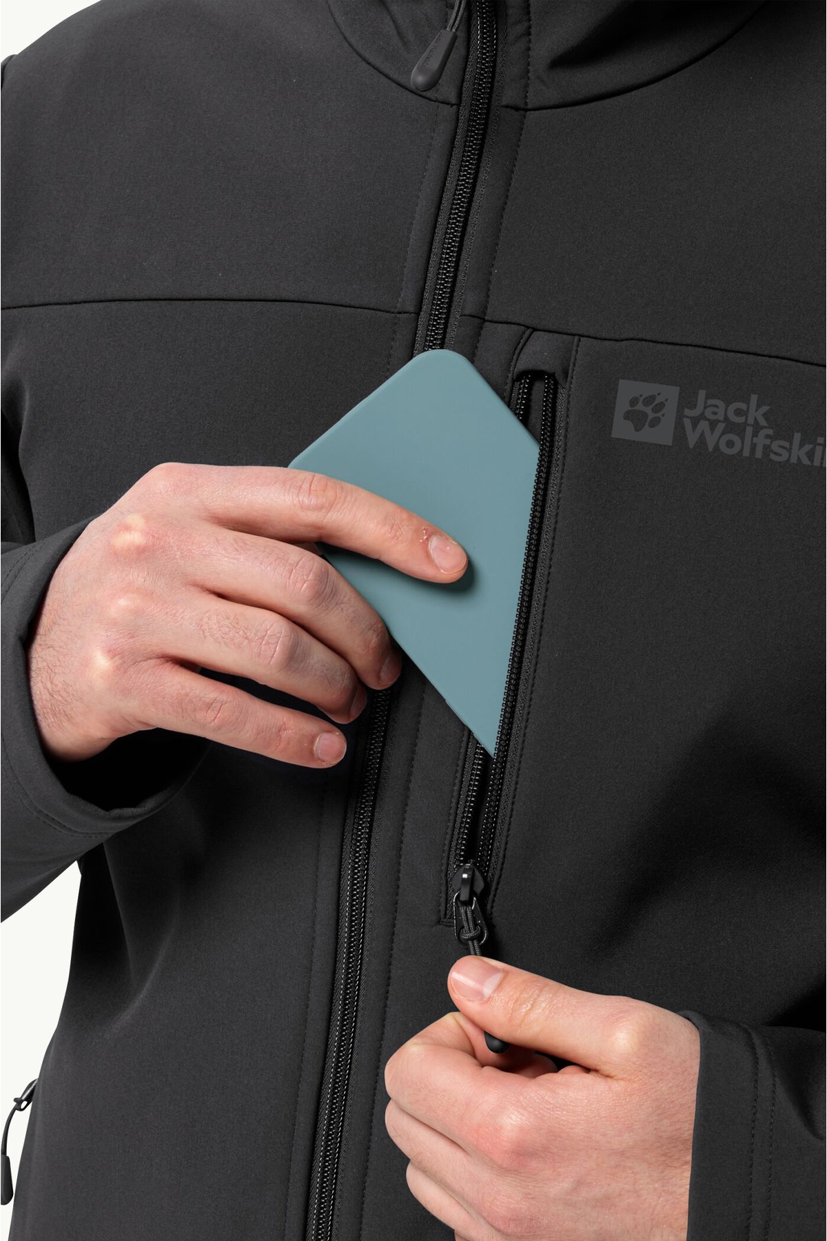 Jack Wolfskin Whirlwind Erkek Softshell Mont 1305802-6000 Siyah