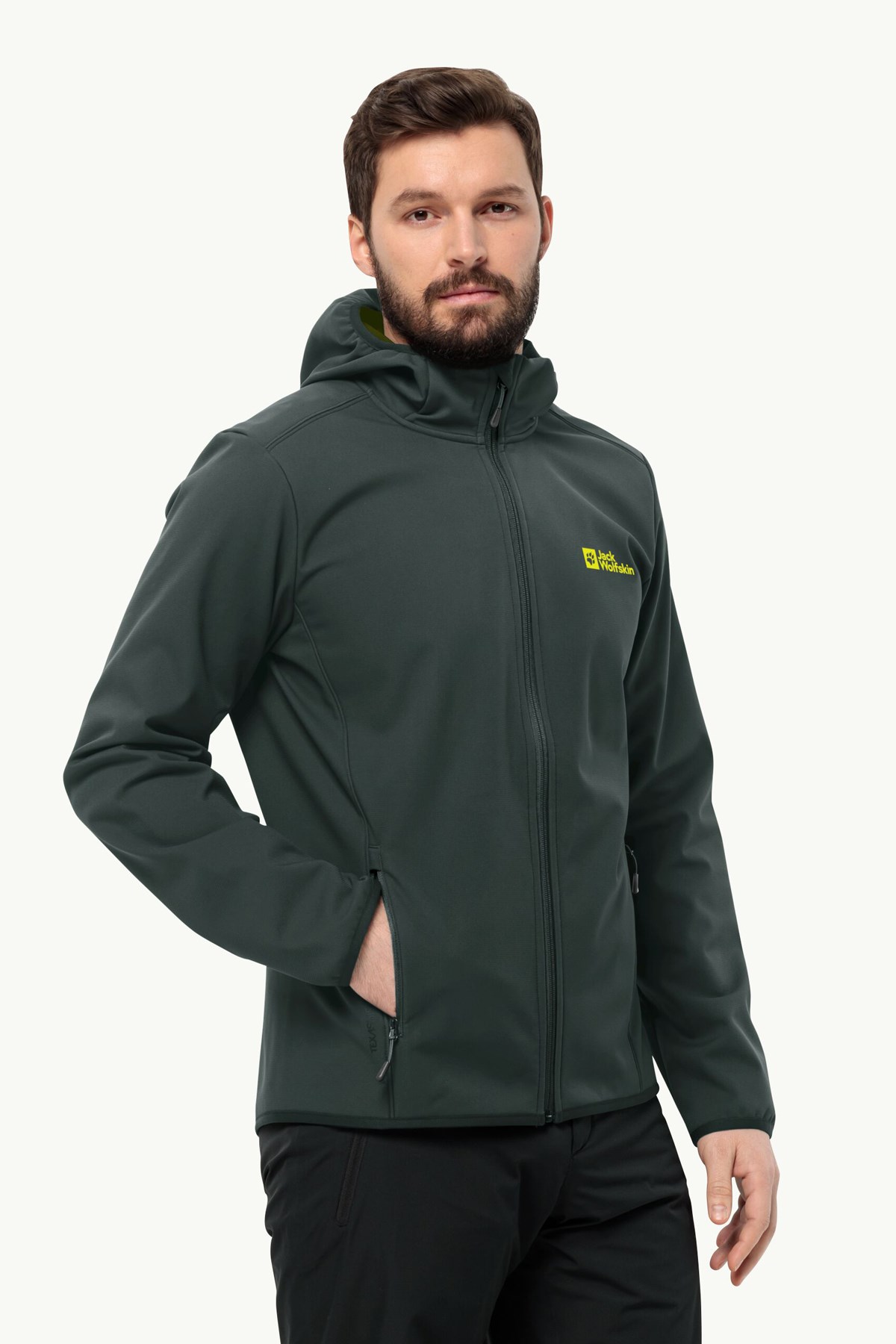 Jack Wolfskin Bornberg Hoody Erkek Softshel Mont 1307471-T0138 Siyah