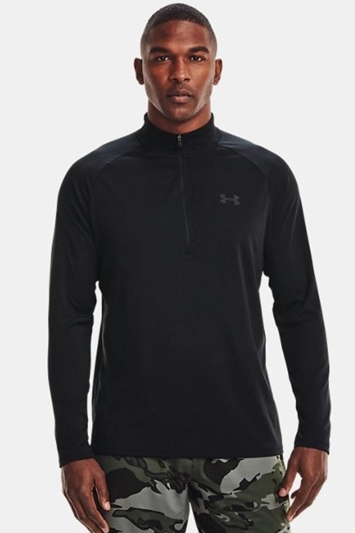 Under Armour UA Tech 2.0 1/2 Zip Erkek Uzun Kollu Tişört Siyah