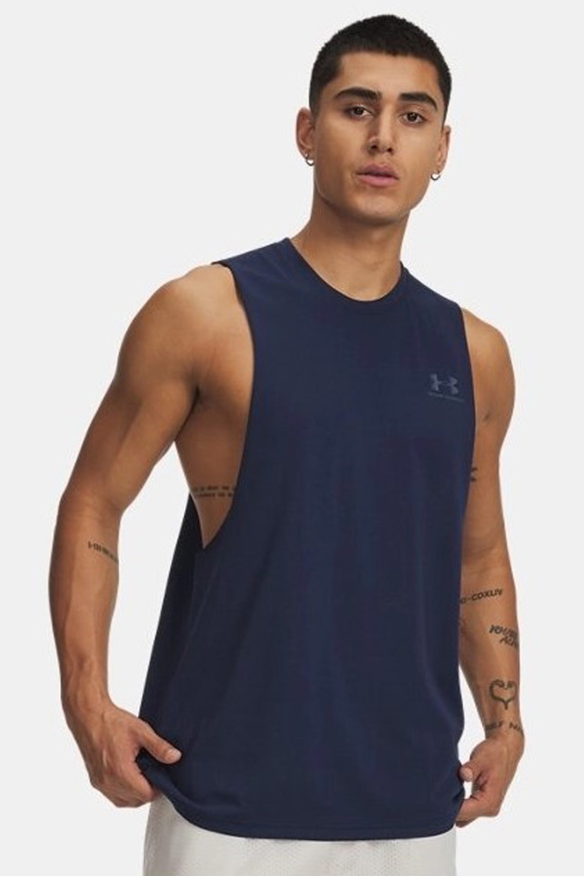 Under Armour Left Chest Erkek Atlet 1329286-409 Lacivert