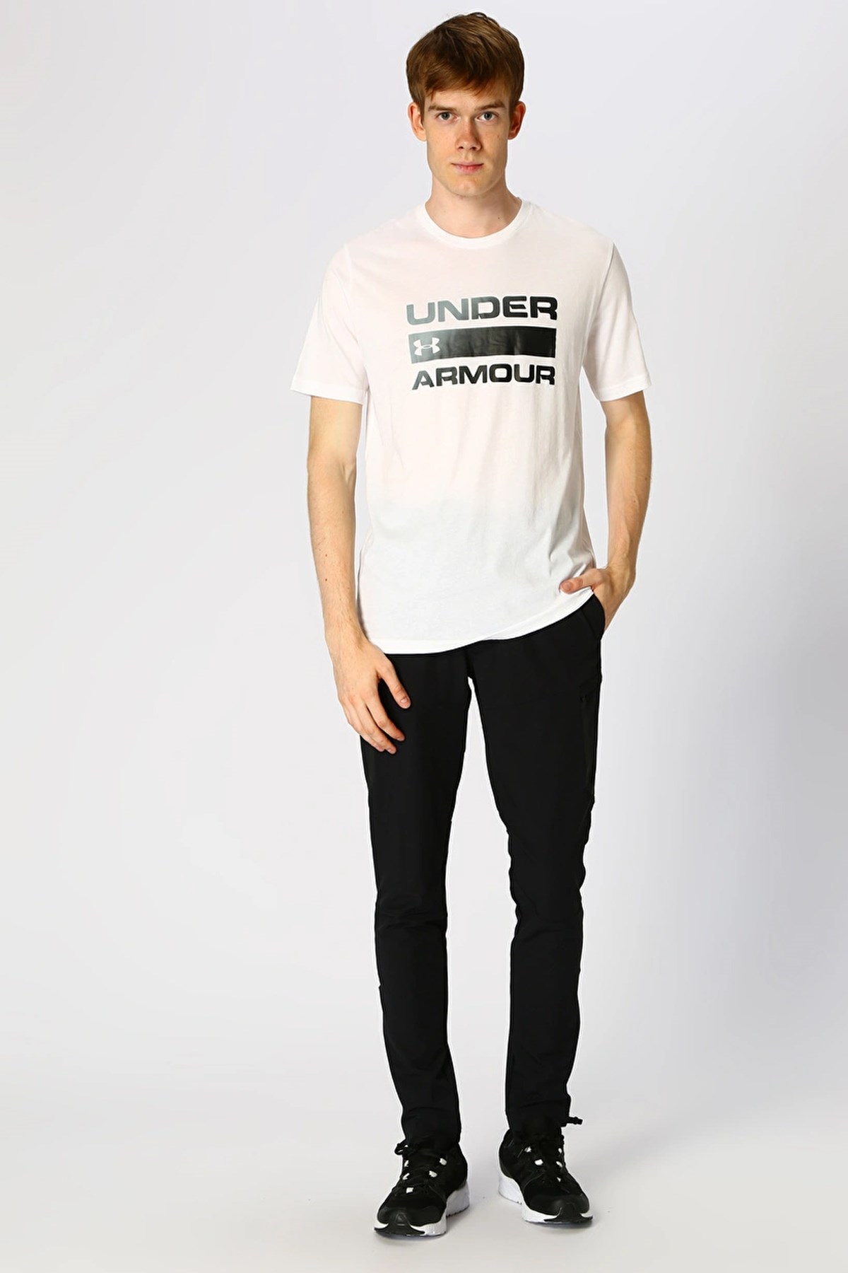 Under Armour Ua Team Issue Wordmark Erkek Tişört 1329582-100 Beyaz