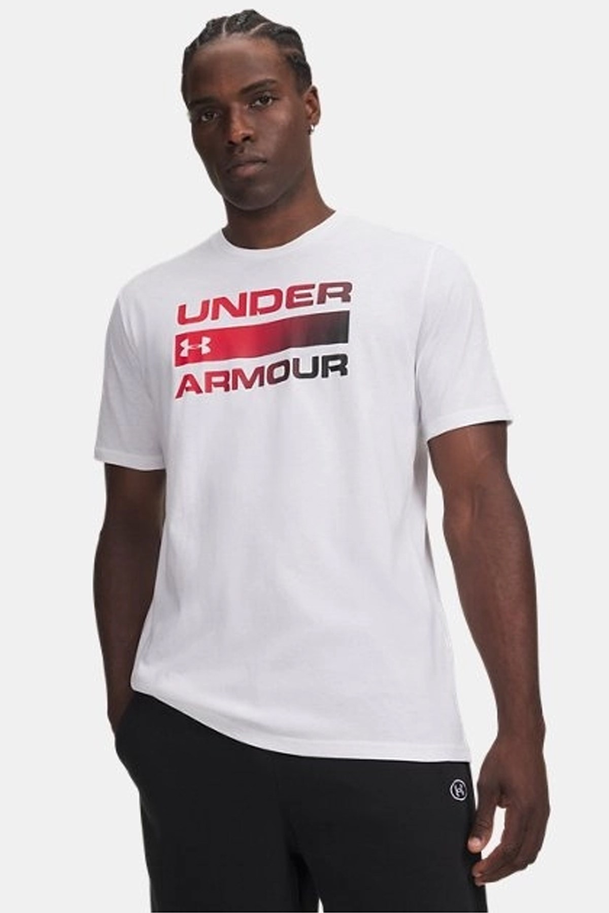 Under Armour Team Issue Wordmark Ss Erkek Tişört 1329582-102 Beyaz