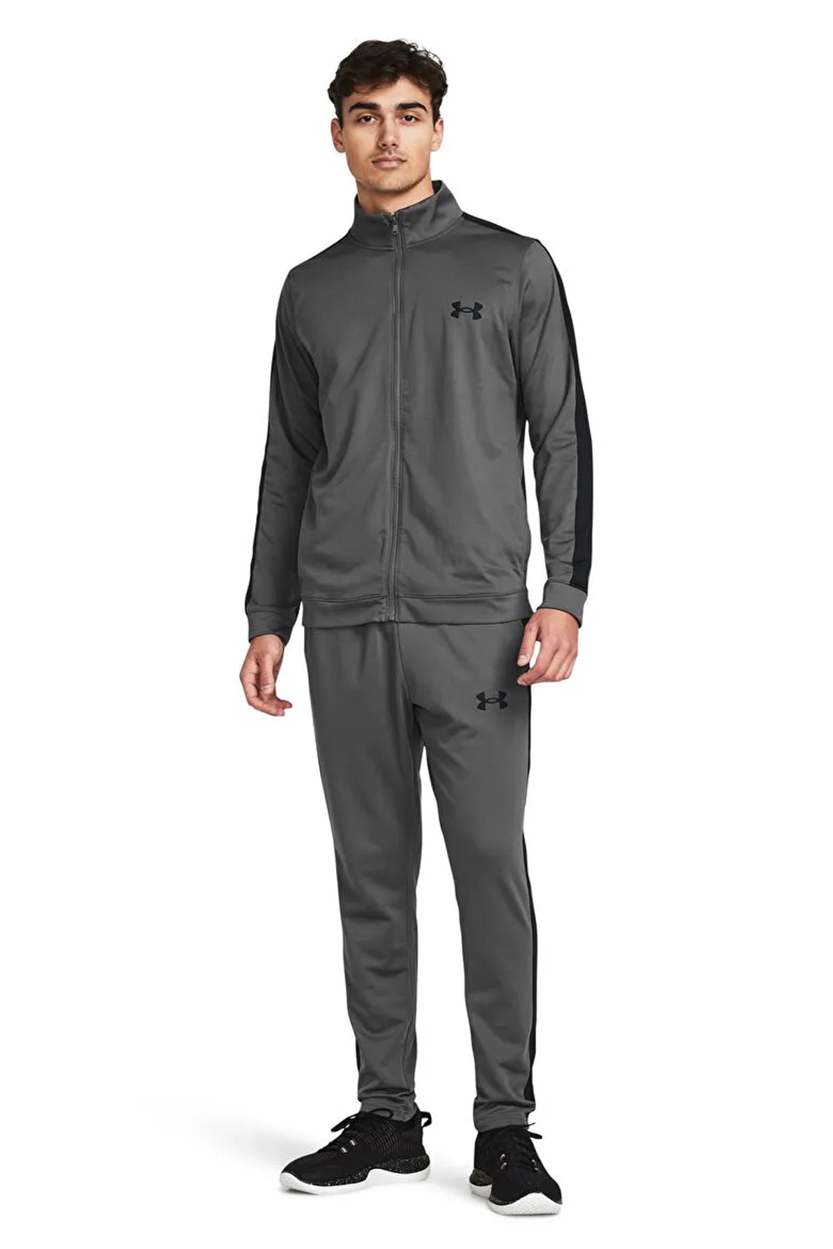 Under Armour Rival Knit Track Suit Erkek Eşofman Takımı Gri
