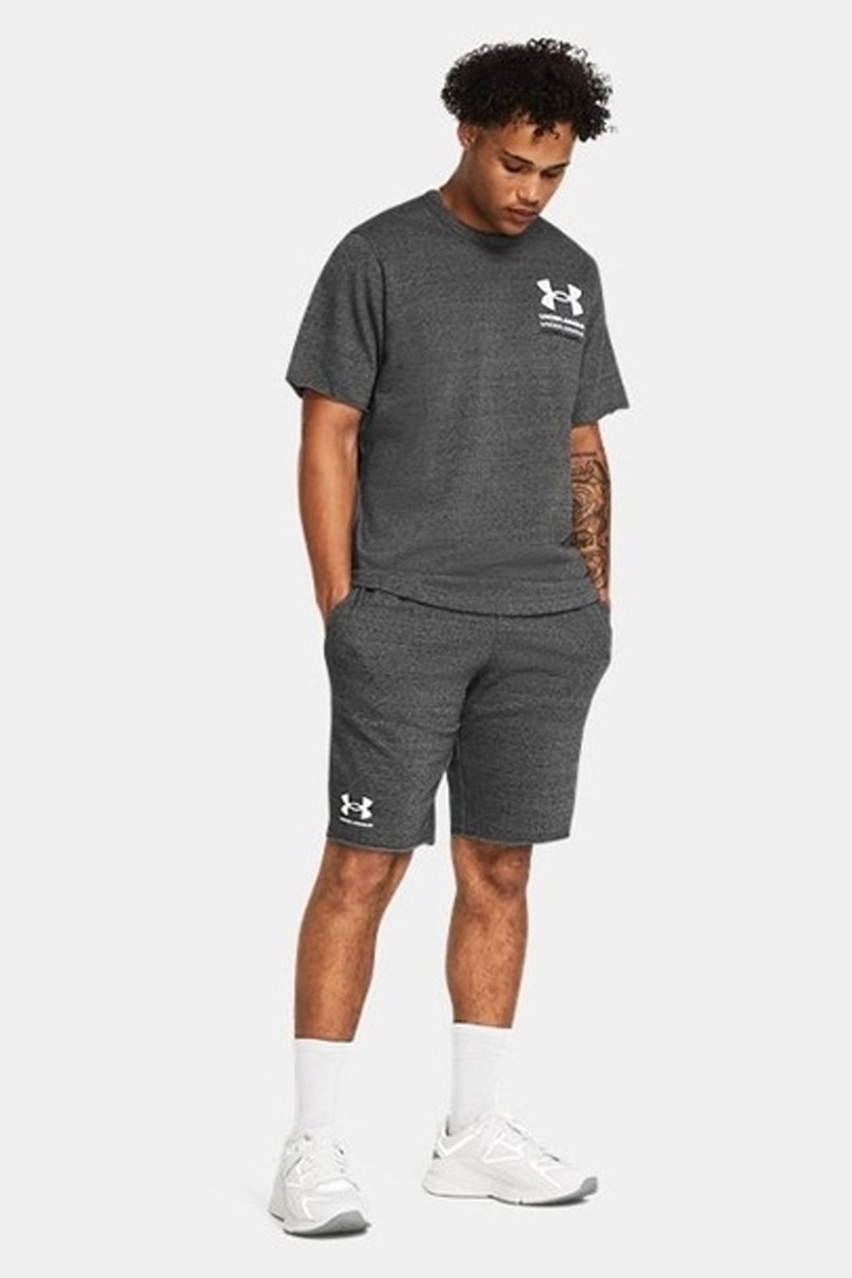 Under Armour Ua Rival Terry Erkek Şort 1361631-025 Gri