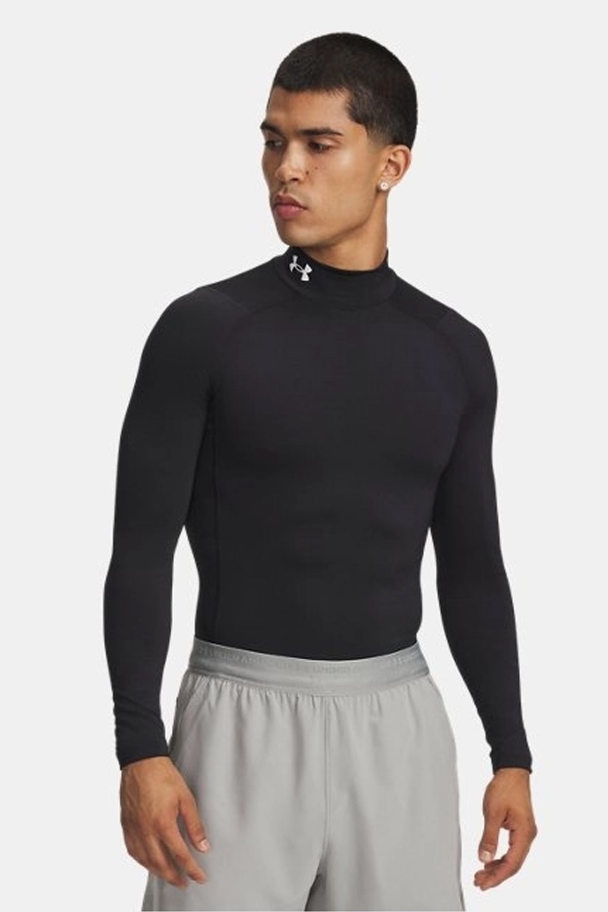 Under Armour Comp Mock Ls Erkek Uzun Kollu Tişört Siyah
