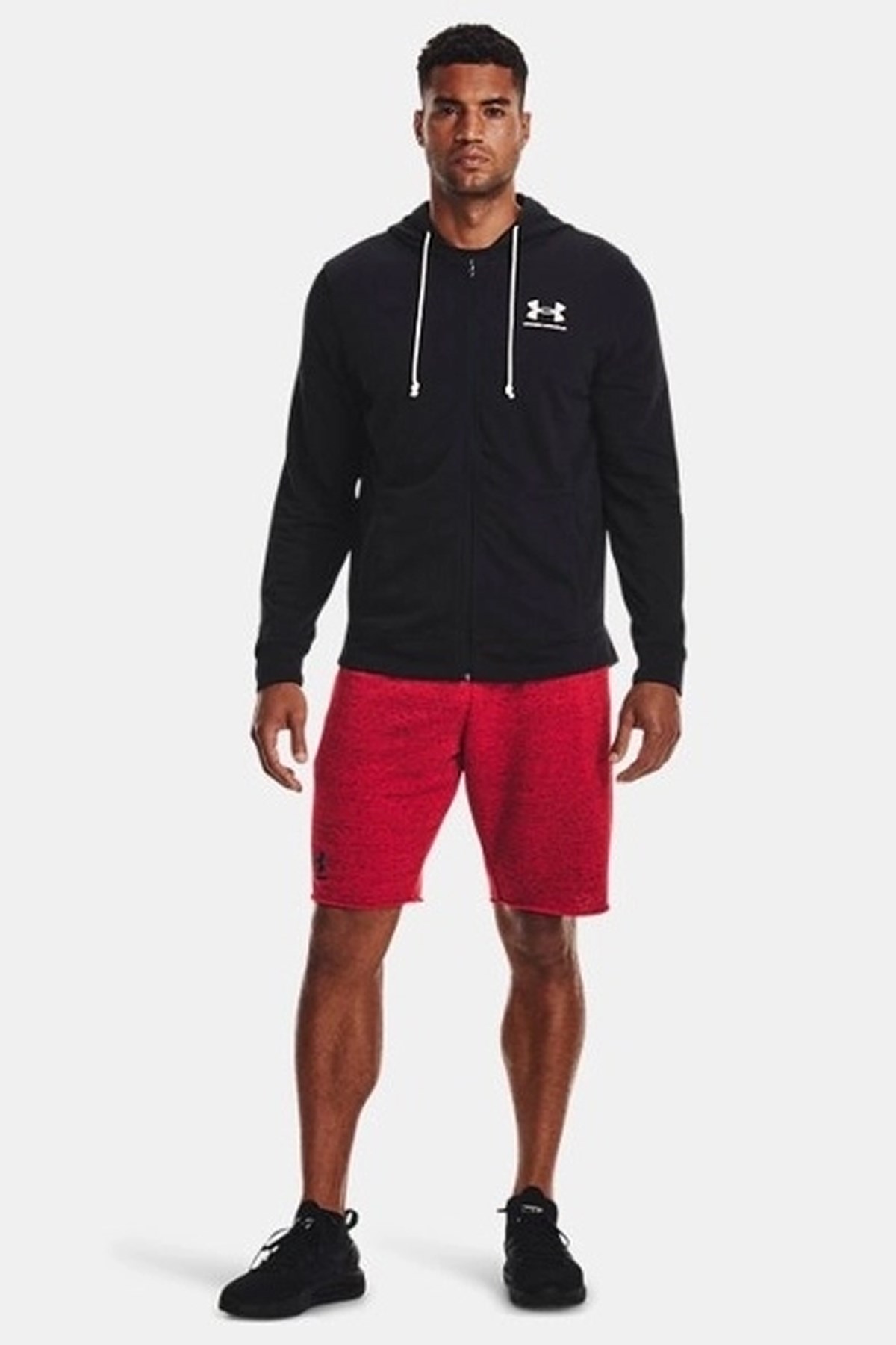 Under Armour Ua Rival Terry Lc Fz Erkek Ceket 1370409-001 Siyah