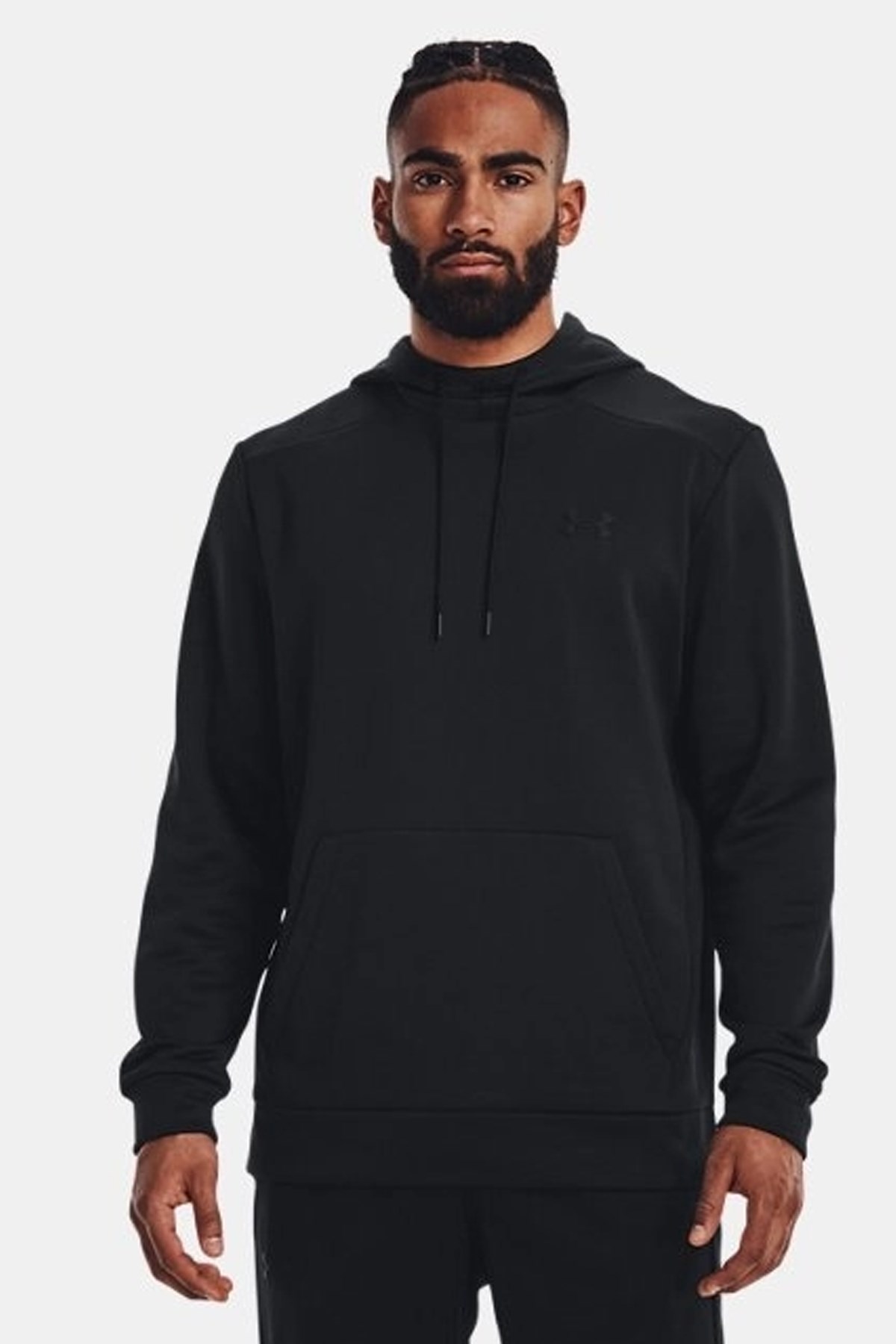 Under Armour UA Armour Fleece Erkek Sweatshirt Siyah