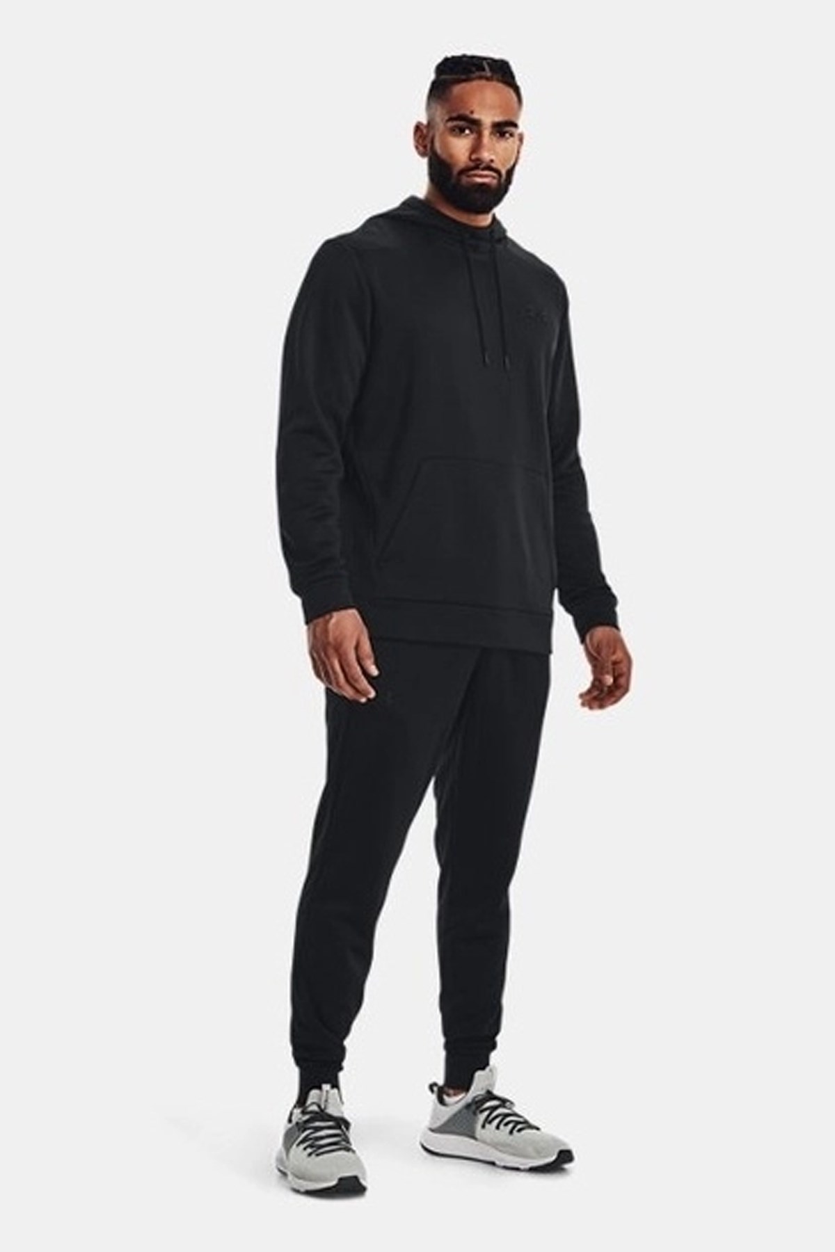 Under Armour UA Armour Fleece Erkek Sweatshirt Siyah