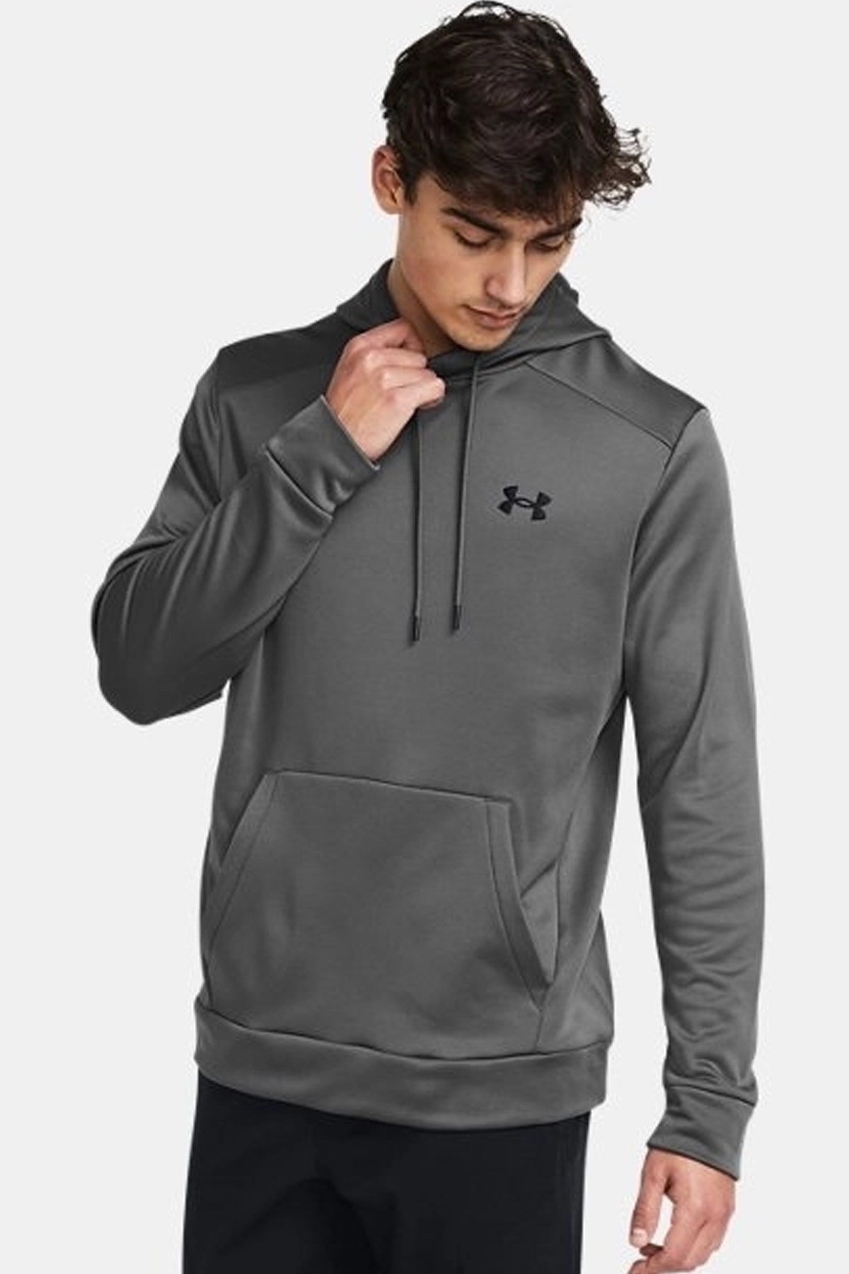 Under Armour UA Armour Fleece Erkek Sweatshirt Gri