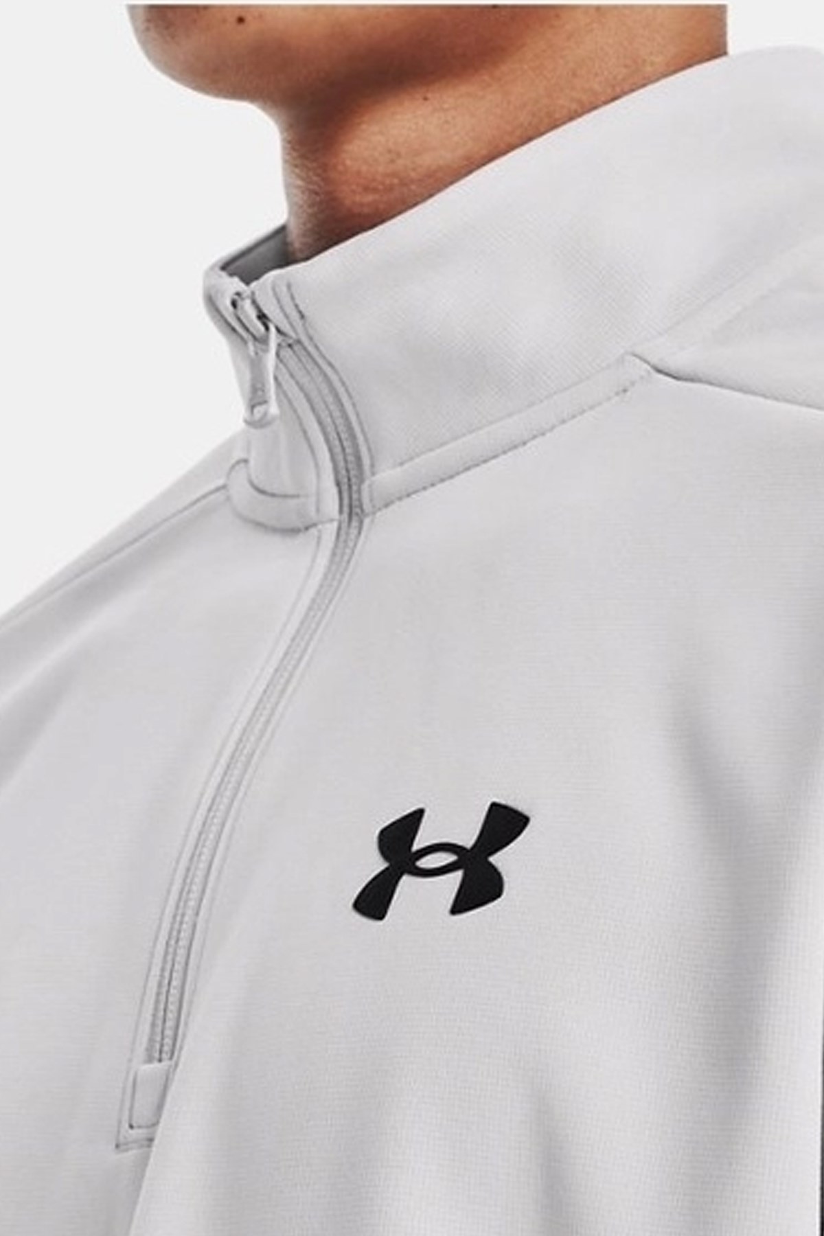 Under Armour UA Armour Fleece 1/4 Zip Erkek Sweatshirt Gri