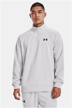Under Armour UA Armour Fleece 1/4 Zip Erkek Sweatshirt Gri