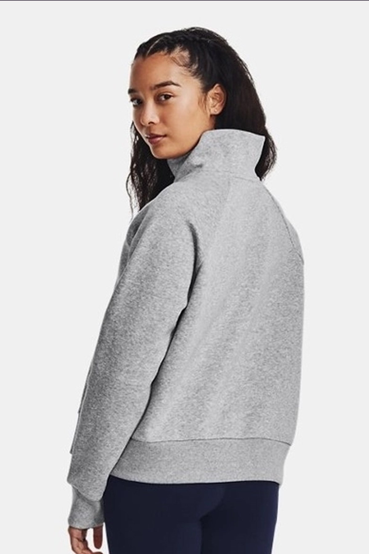 Under Armour UA Rival Fleece Hz Kadın Sweatshirt Gri
