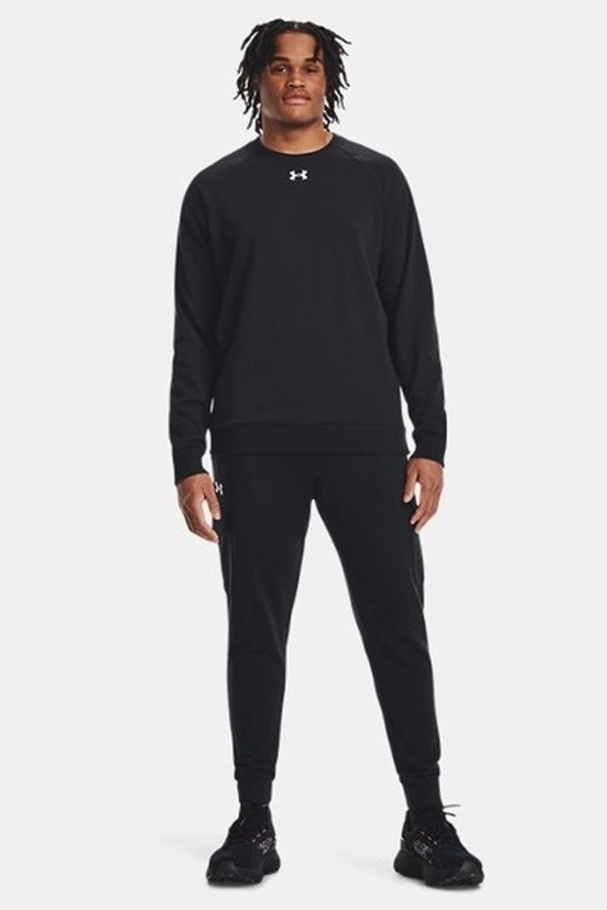 Under Armour UA Rival Fleece Erkek Sweatshirt Siyah