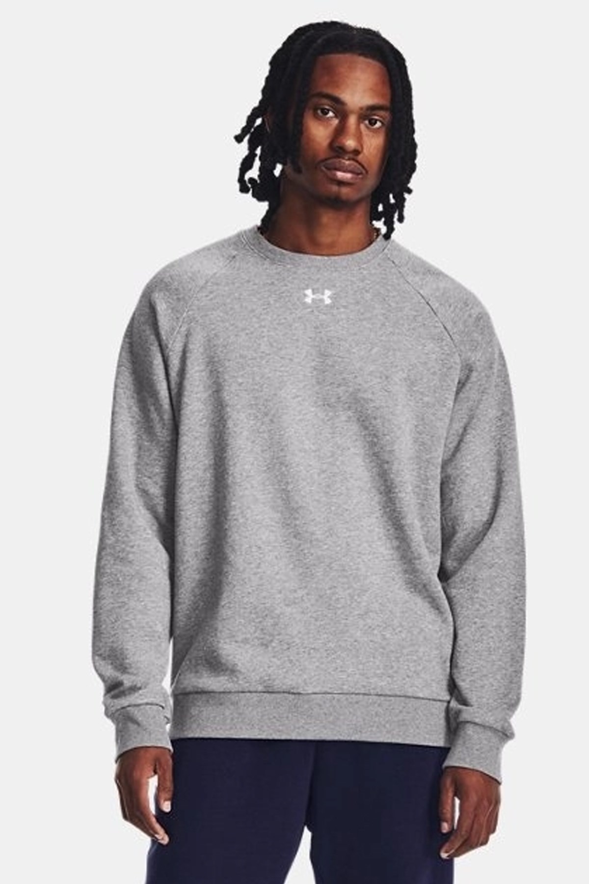 Under Armour UA Rival Fleece Erkek Sweatshirt Gri