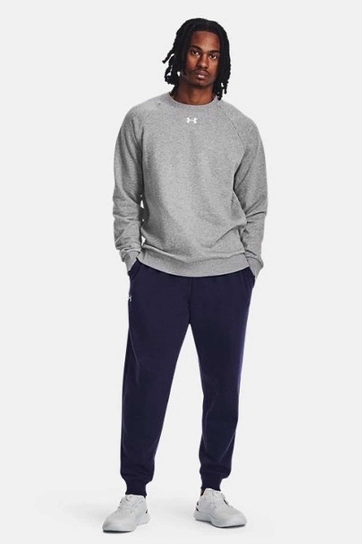 Under Armour UA Rival Fleece Erkek Sweatshirt Gri