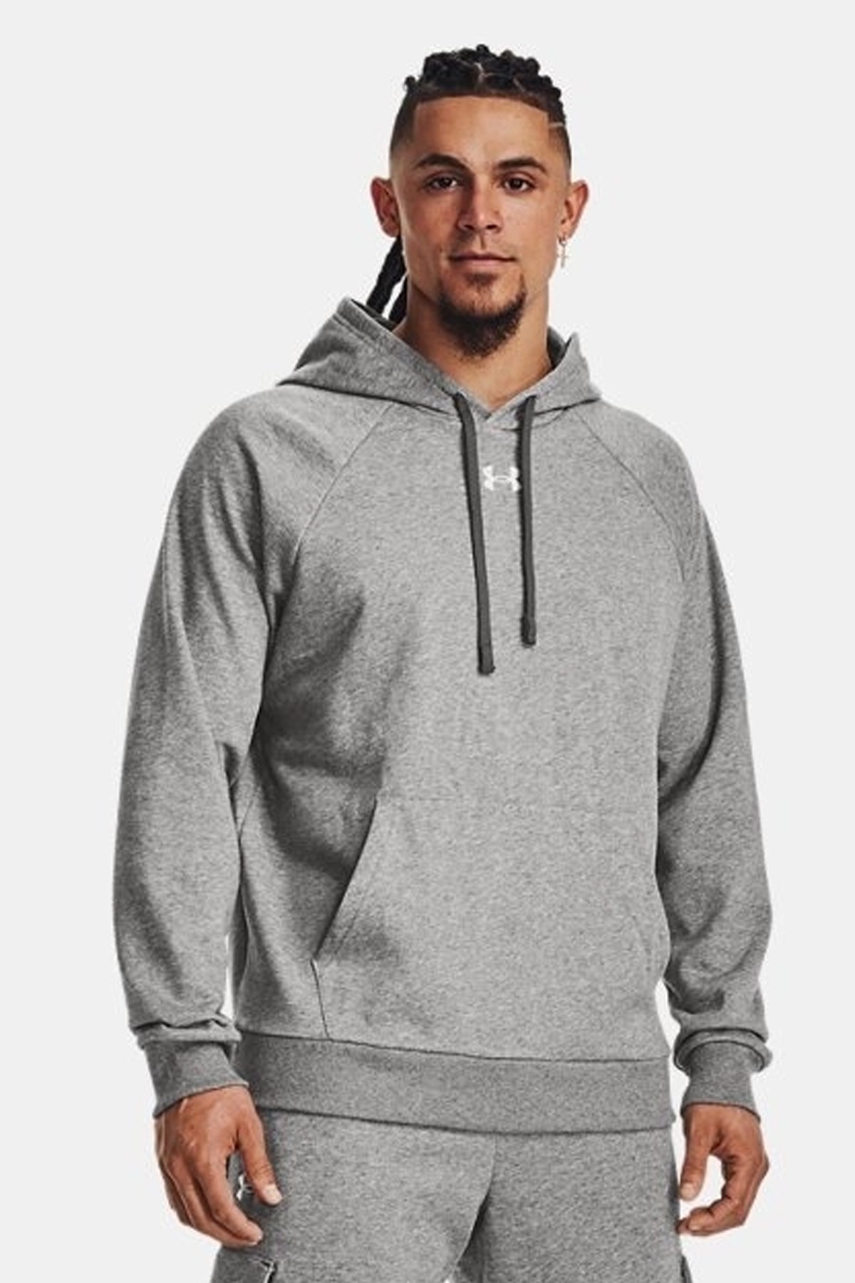 Under Armour UA Rival Fleece Erkek Sweatshirt Gri
