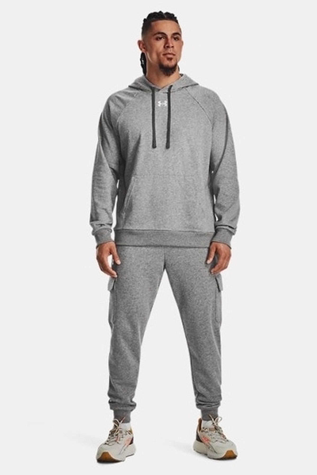 Under Armour UA Rival Fleece Erkek Sweatshirt Gri