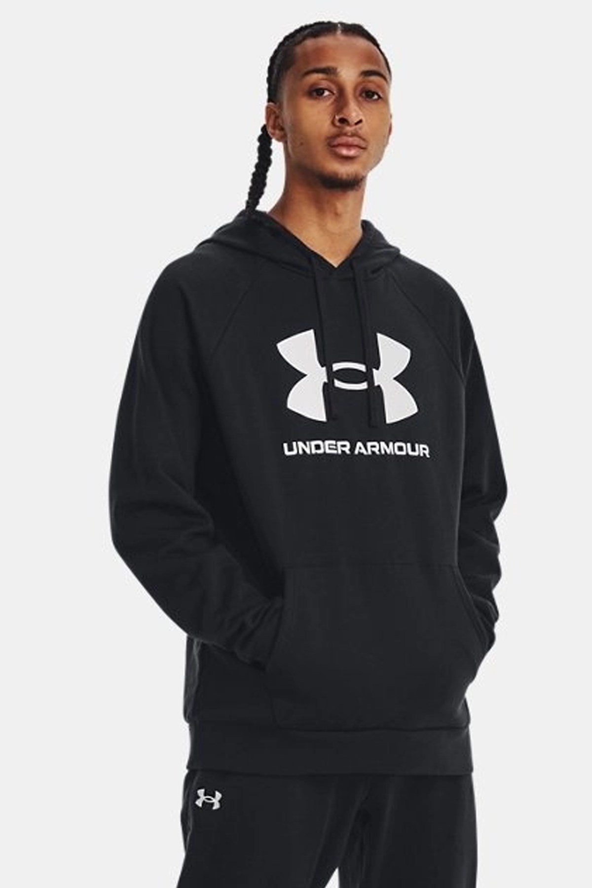 Under Armour UA Rival Fleece Logo Hd Erkek Sweatshirt Siyah