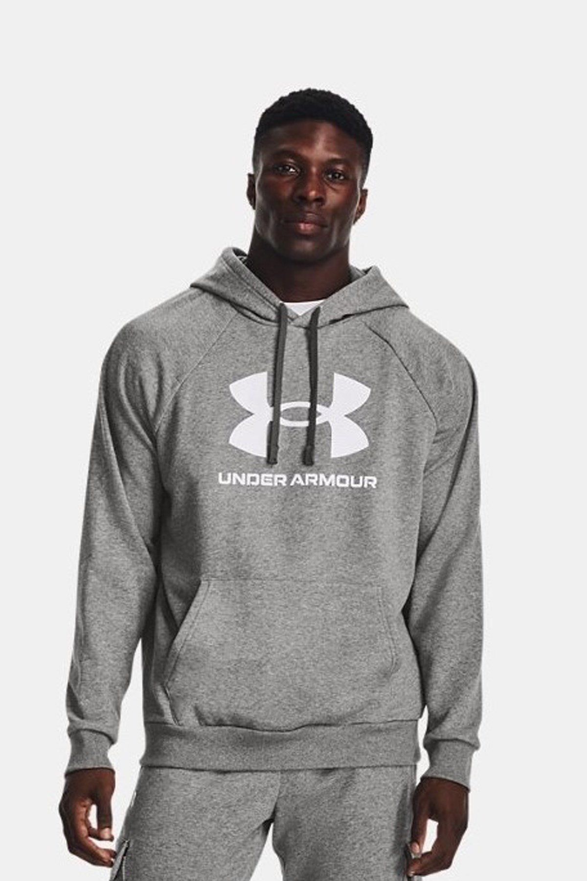 Under Armour UA Rival Fleece Logo Hd Erkek Sweatshirt Gri
