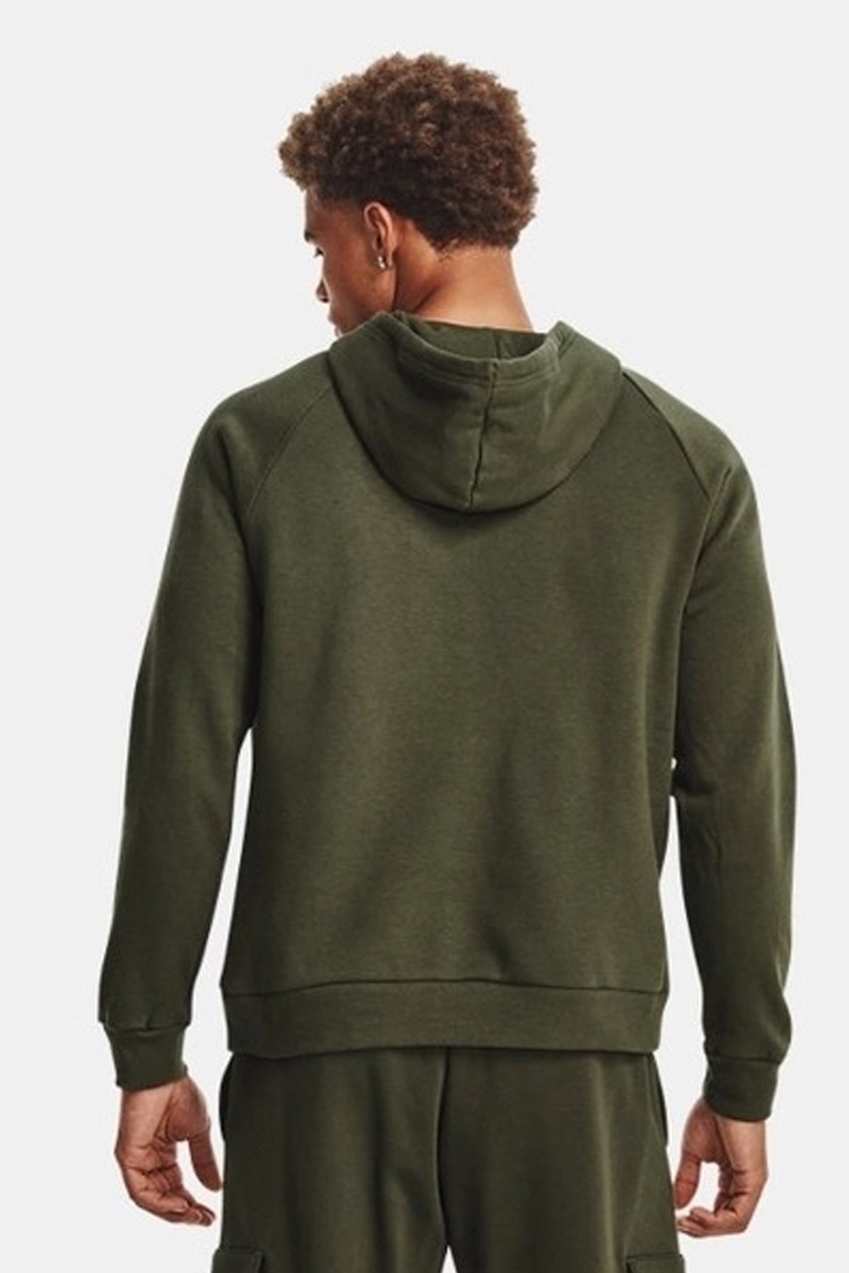 Under Armour UA Rival Fleece Logo Hd Erkek Sweatshirt Haki