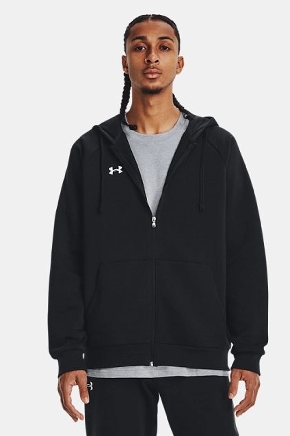 Under Armour UA Rival Fleece Fz Erkek Ceket Siyah