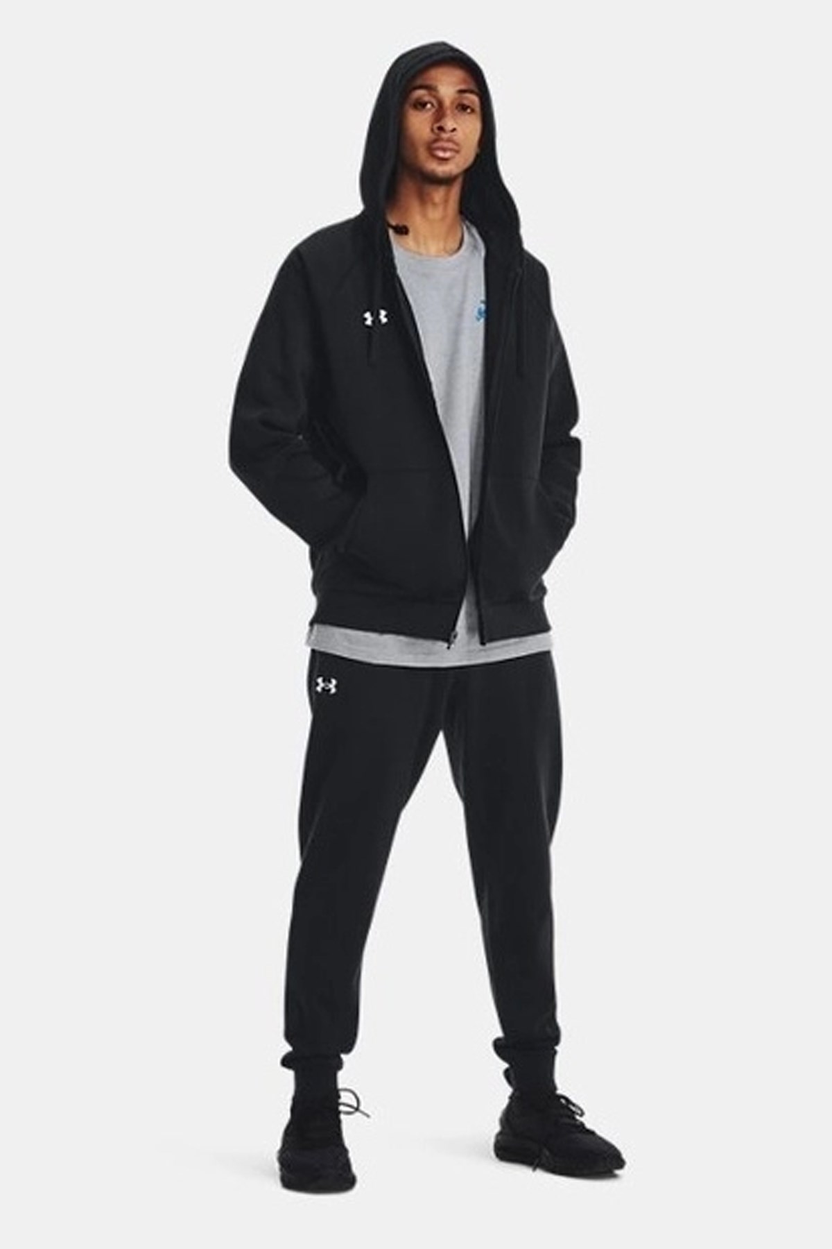 Under Armour UA Rival Fleece Fz Erkek Ceket Siyah