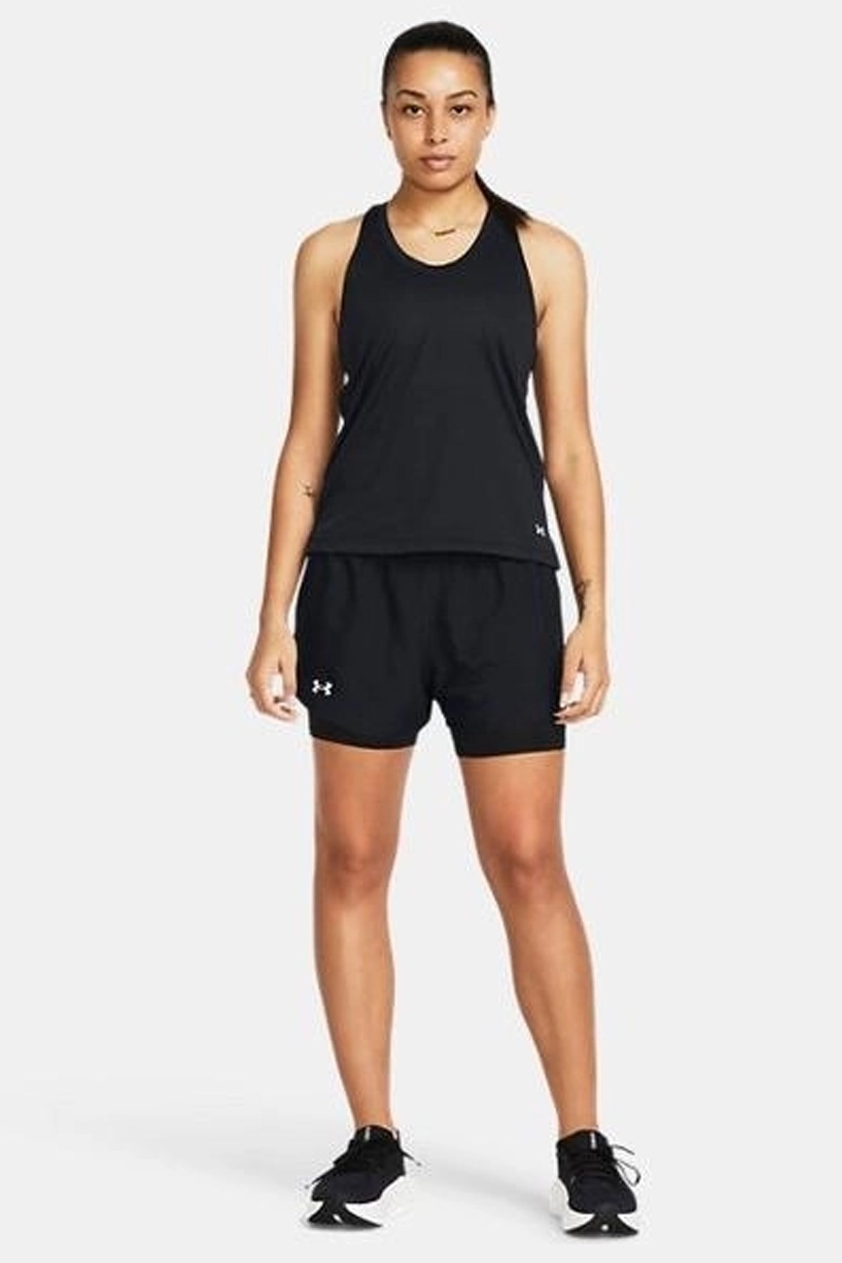 Under Armour Ua Fly By 2-İn-1 Shorts Kadın Şort 1382440-001 Siyah
