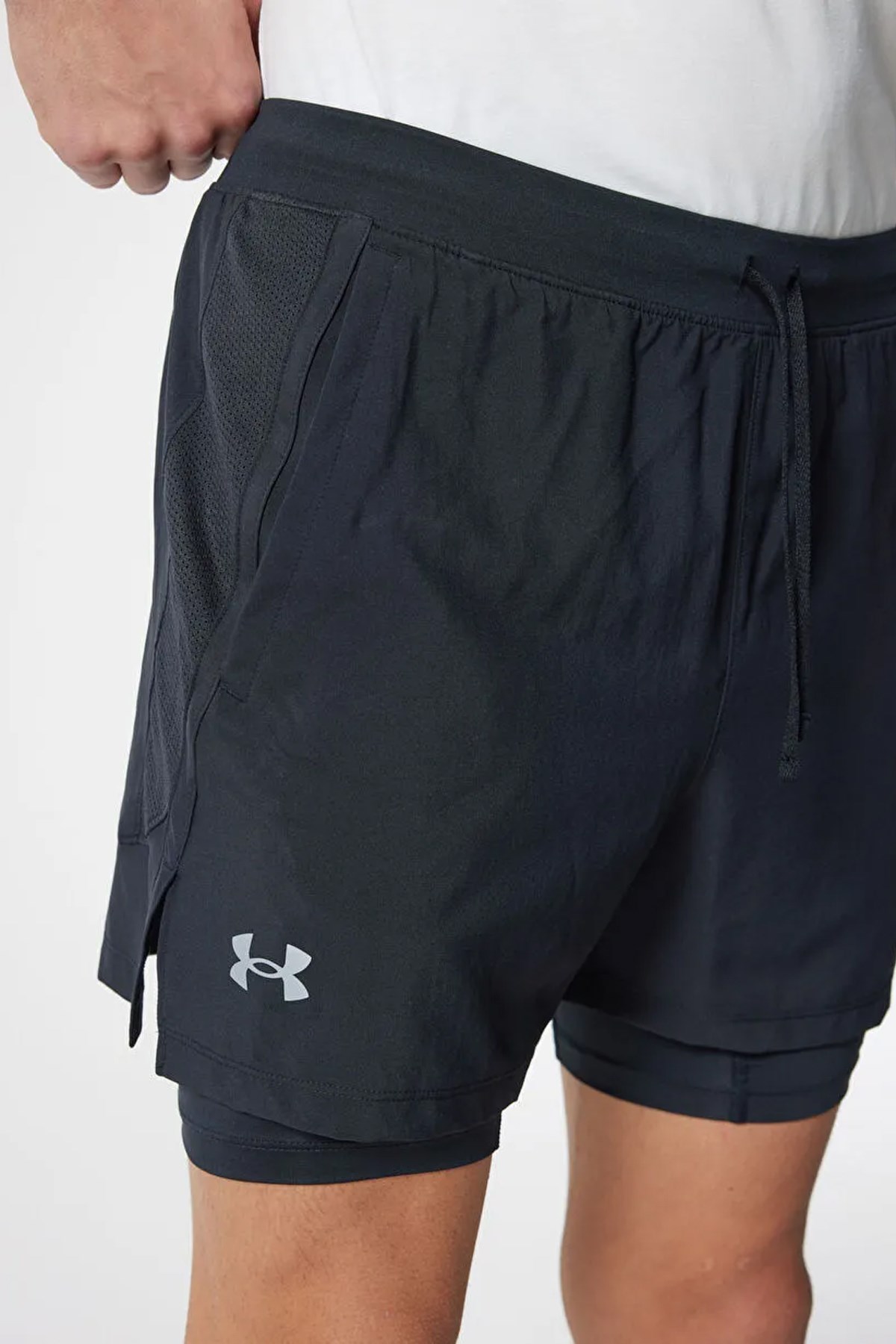 Under Armour Ua Launch 5'' 2-In-1 Erkek Şort 1382640-001 Siyah