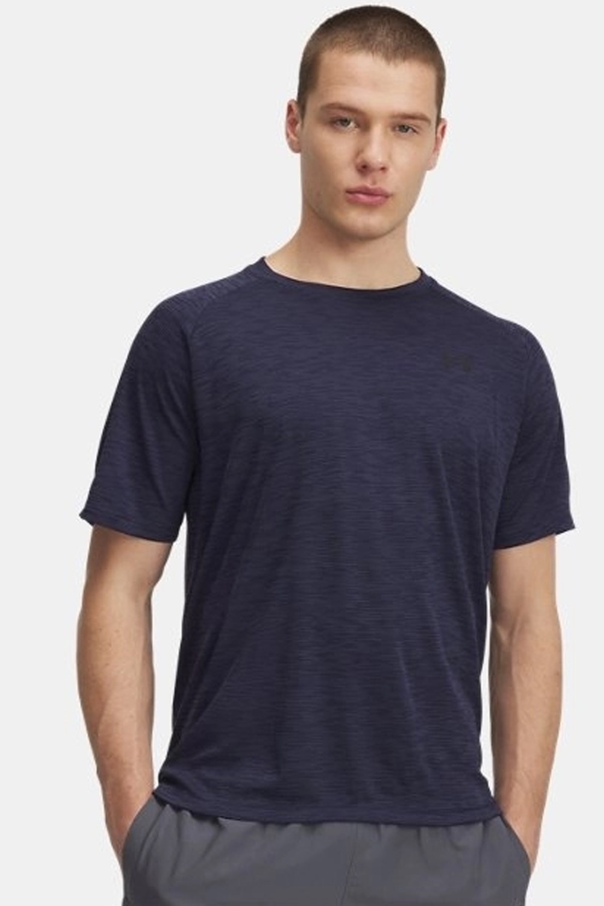 Under Armour Ua Tech Textured Erkek Tişört 1382796-044 Gri