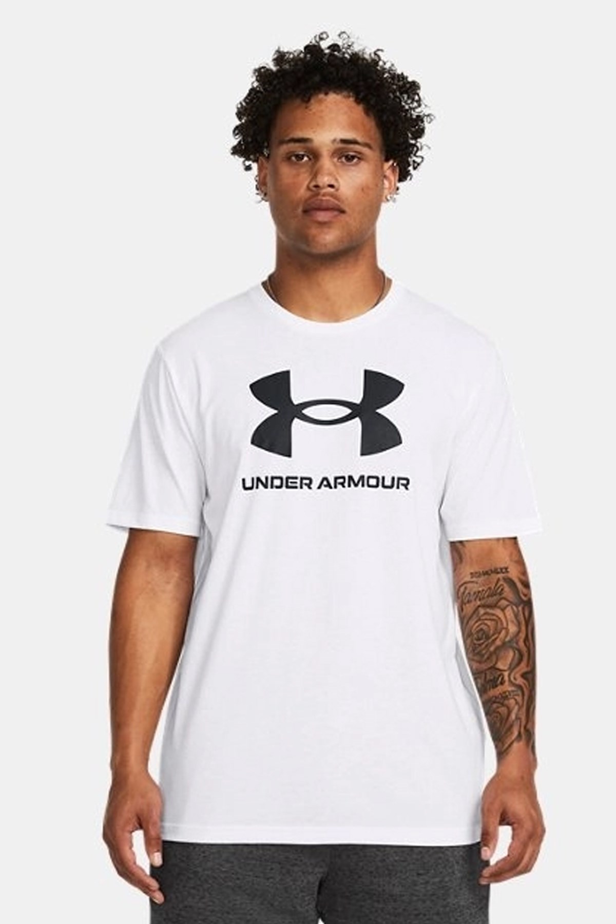 Under Armour Ua Sportstyle Logo Update Erkek Tişört 1382911-100 Beyaz