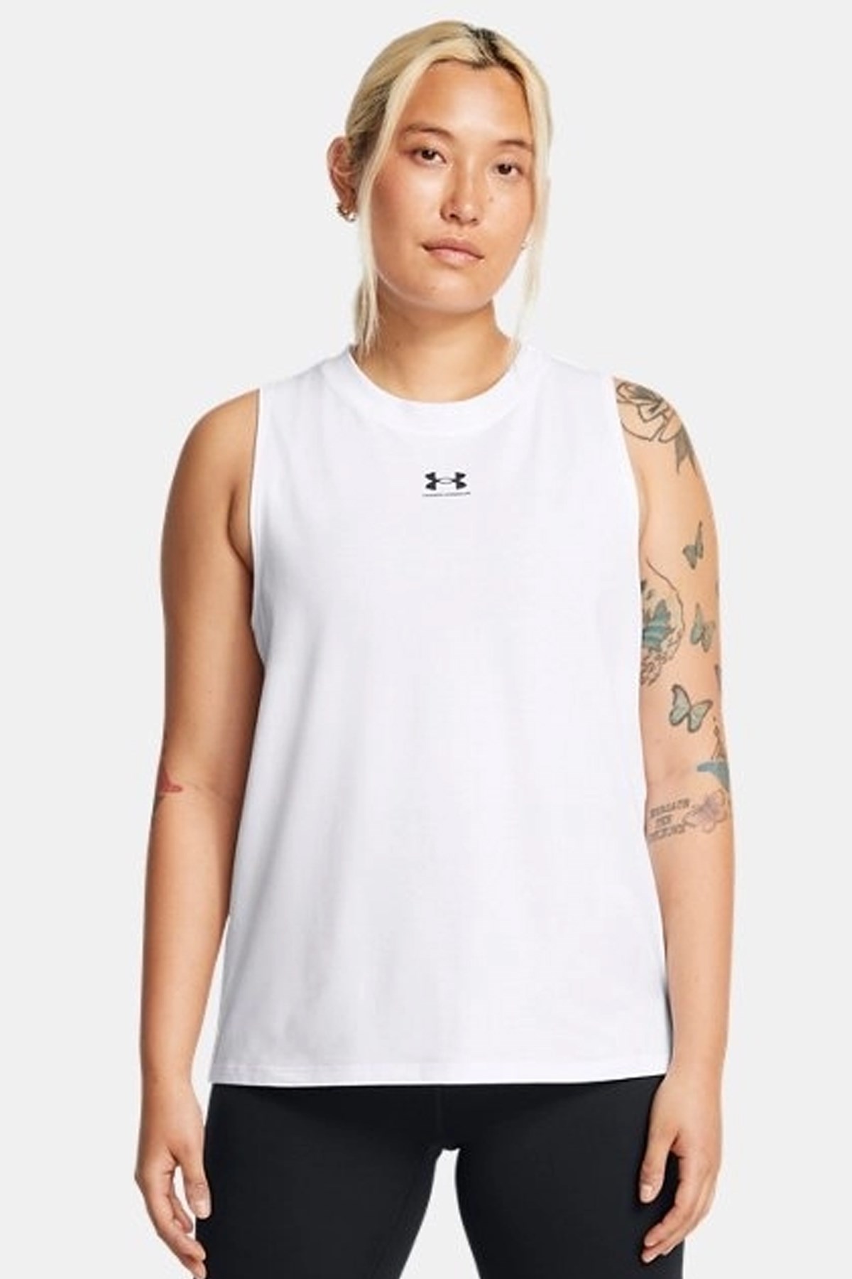 Under Armour Rival Kadın Atlet 1383659-100 Beyaz