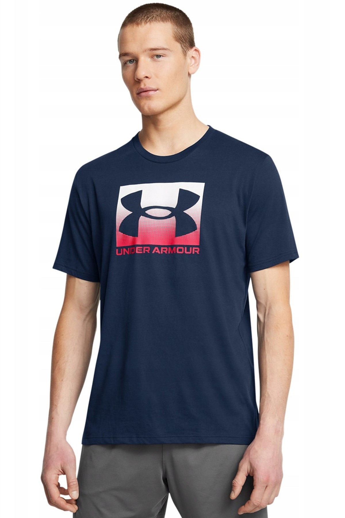 Under Armour Ua M Boxed Sports Updated Erkek Tişört 1386793-408 Lacivert