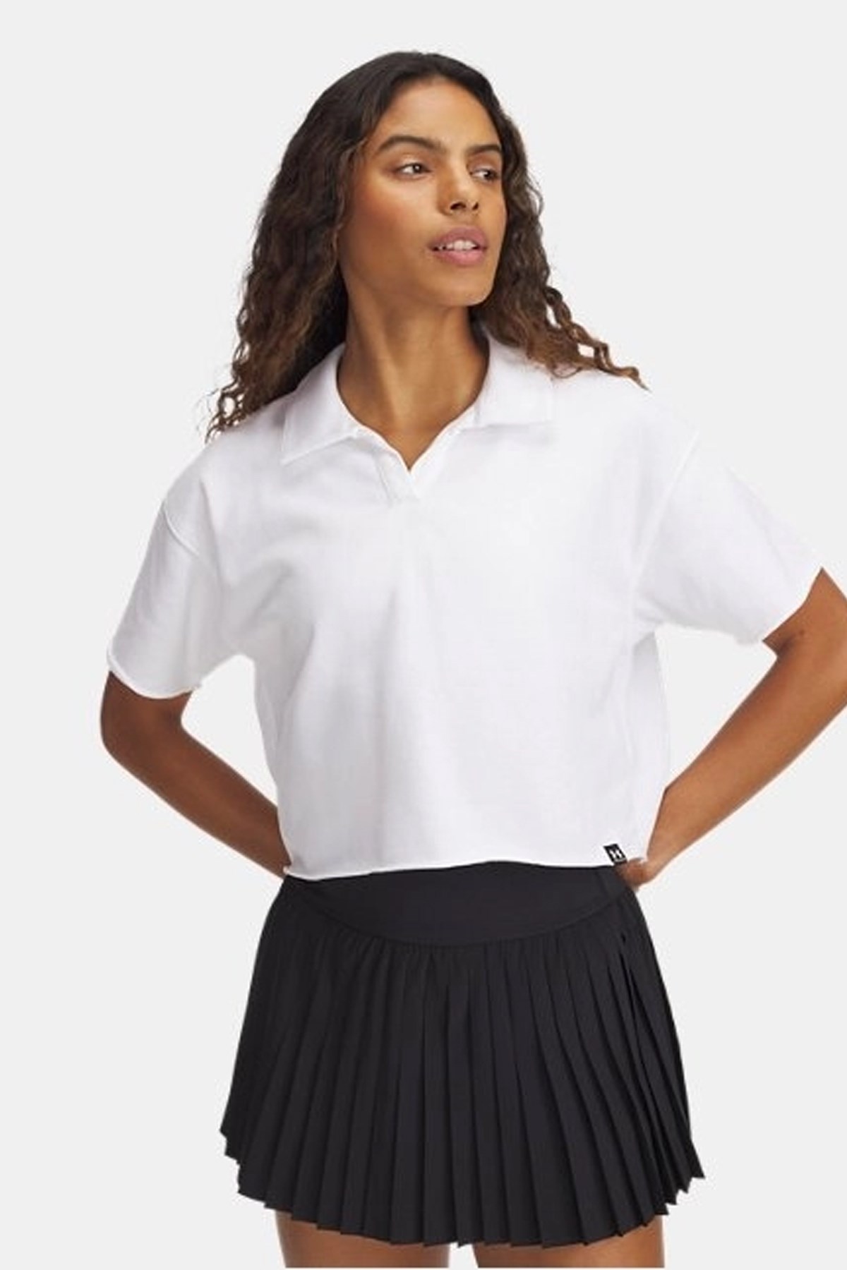 Under Armour Ua Icon Terry Polo Kadın Tişört 1389639-100 Beyaz