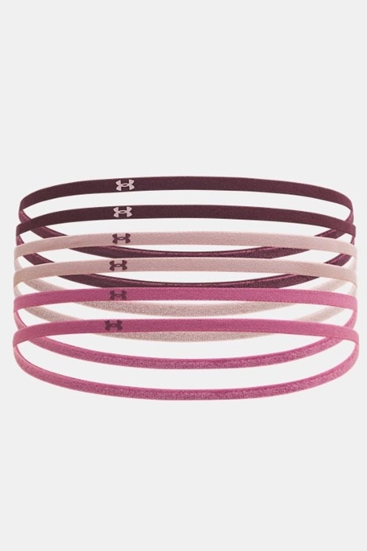 Under Armour W Mini Elastic 6Pk Kadın Saç Bandı Bordo