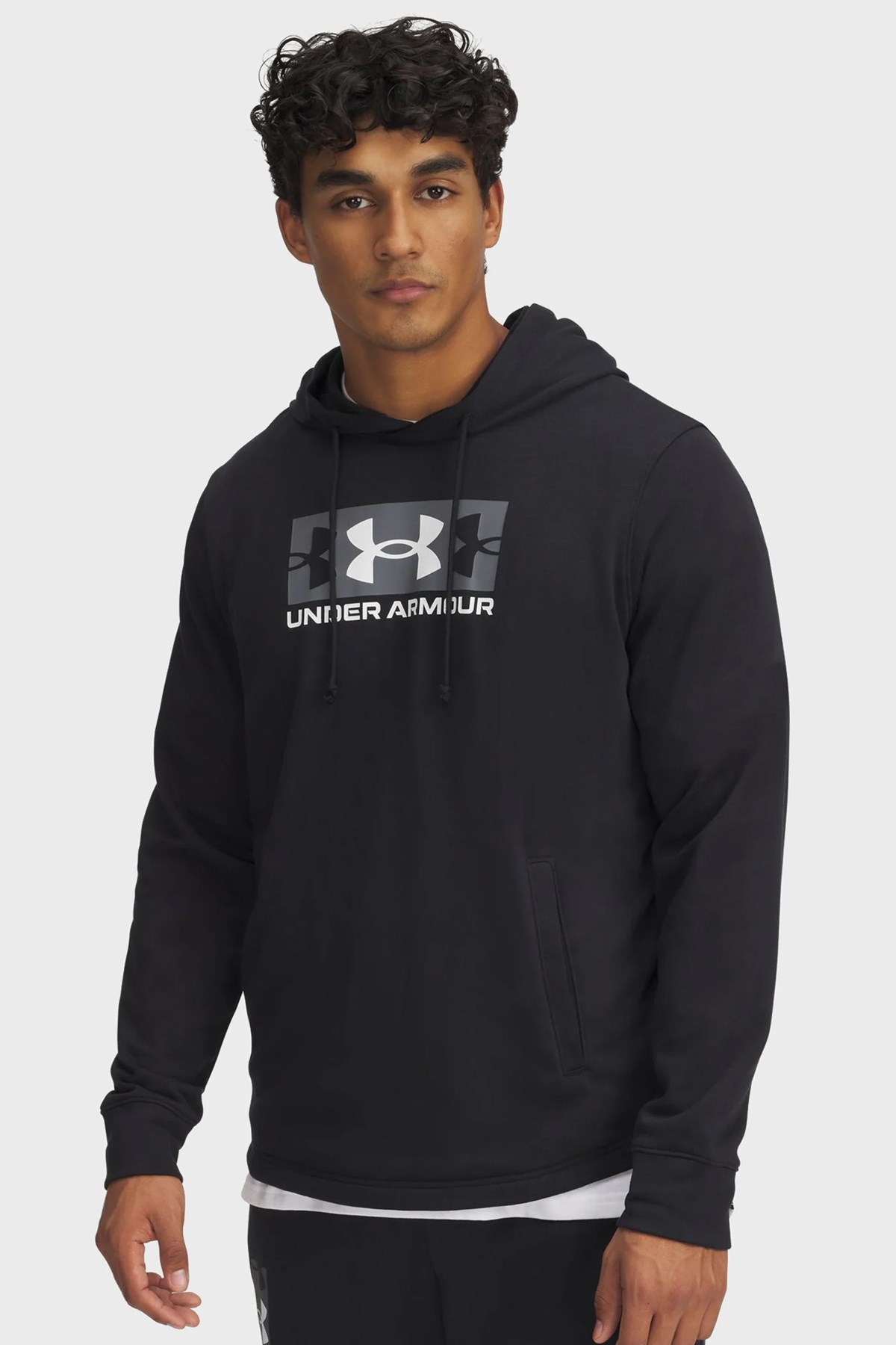 Under Armour Ua Rival Terry Logo Erkek Sweatshirt 1390141-001 Siyah