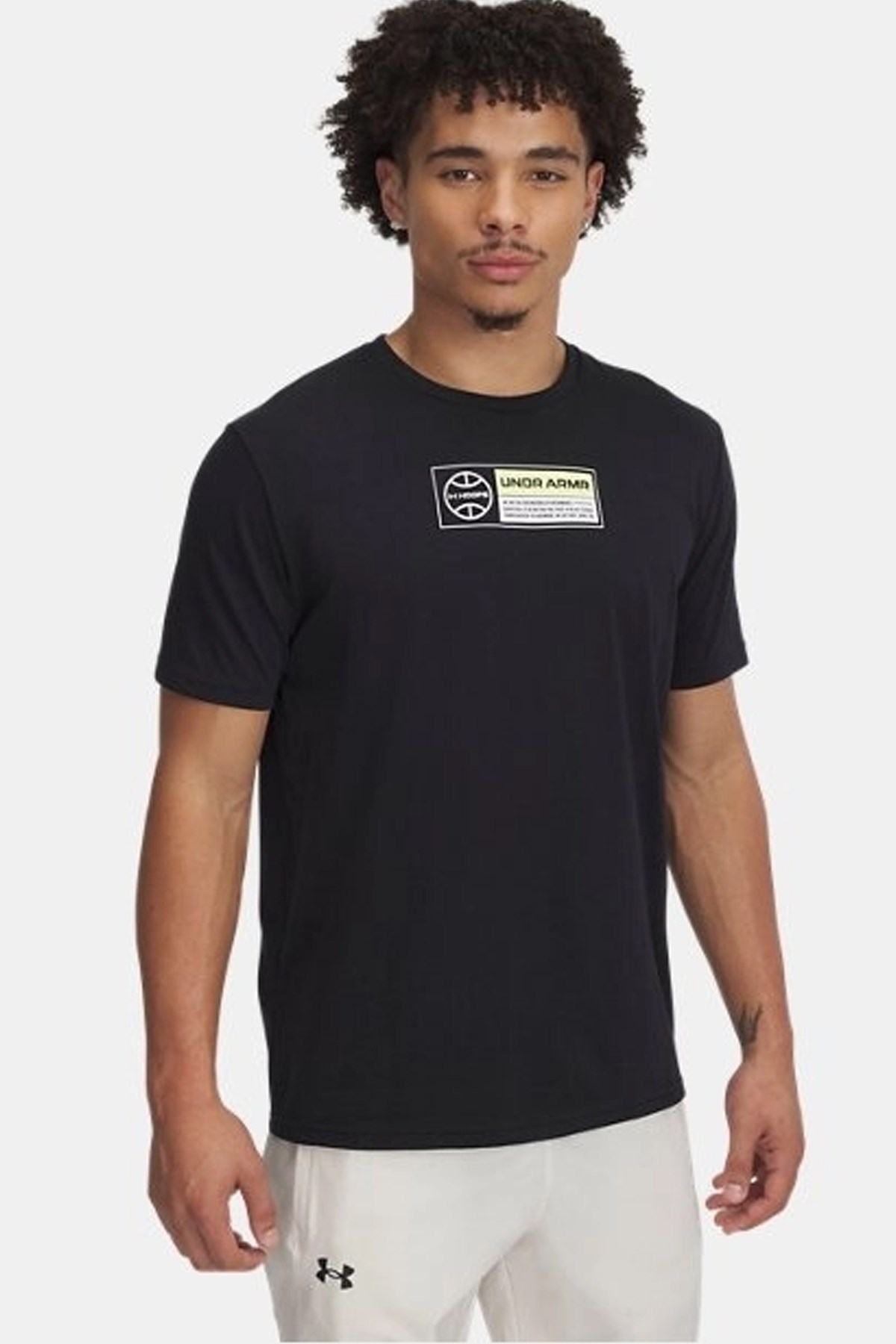 Under Armour Ua M 60/40S Hoops  Erkek Tişört 1390187-001 Siyah