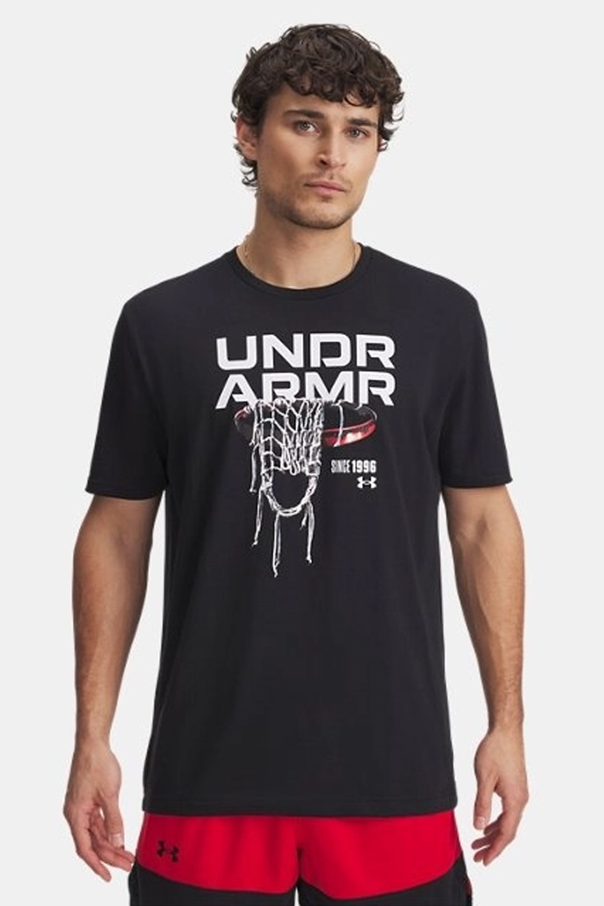 Under Armour Ua M 60/40S Hoops Net Erkek Tişört 1390188-001 Siyah