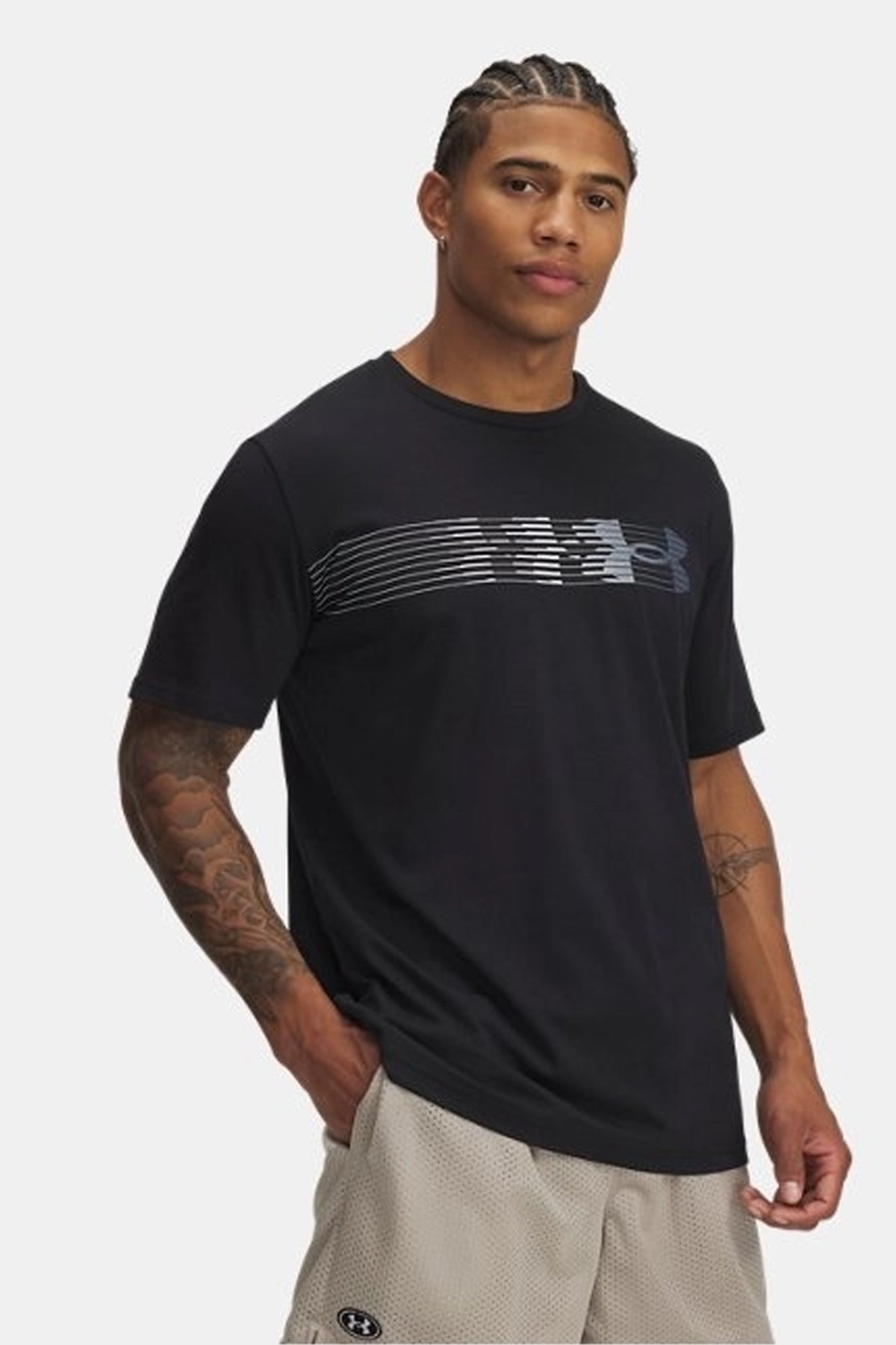 Under Armour Ua M Lc Fly In Logo Erkek Tişört 1390206-001 Siyah