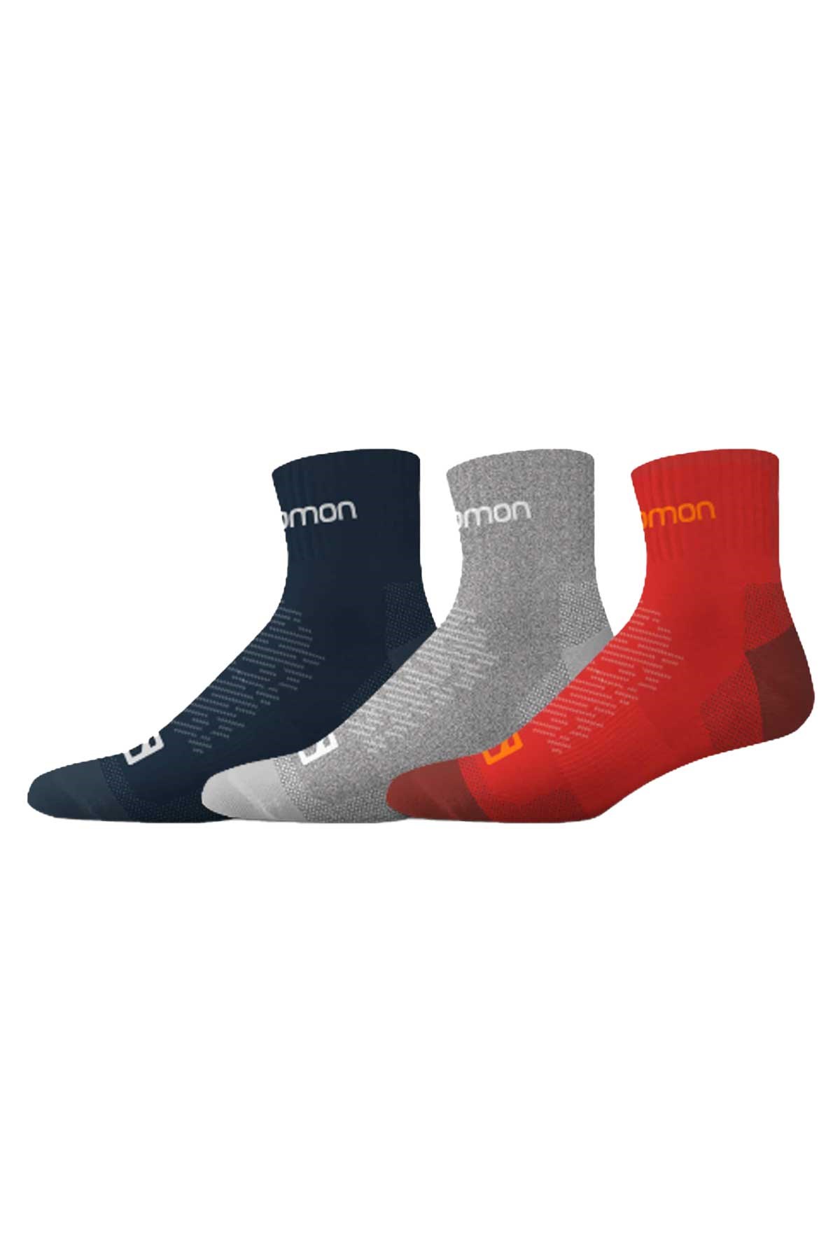 Salomon Active Unisex 3'lü Çorap 160251453 Kırmızı