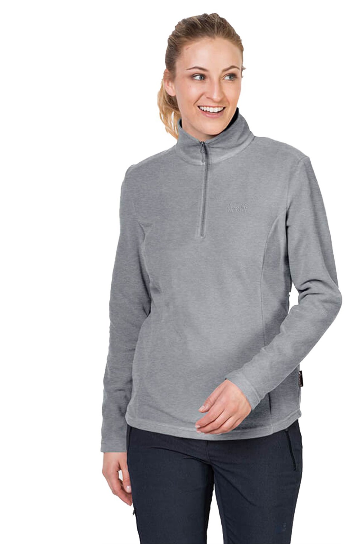 Jack Wolfskin Gecko Kadın Polar Sweatshirt 1703771 Gri