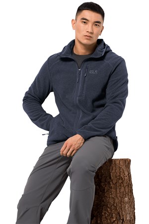 Jack Wolfskin Skywind Hooded Erkek Outdoor Polar Ceket 1707961