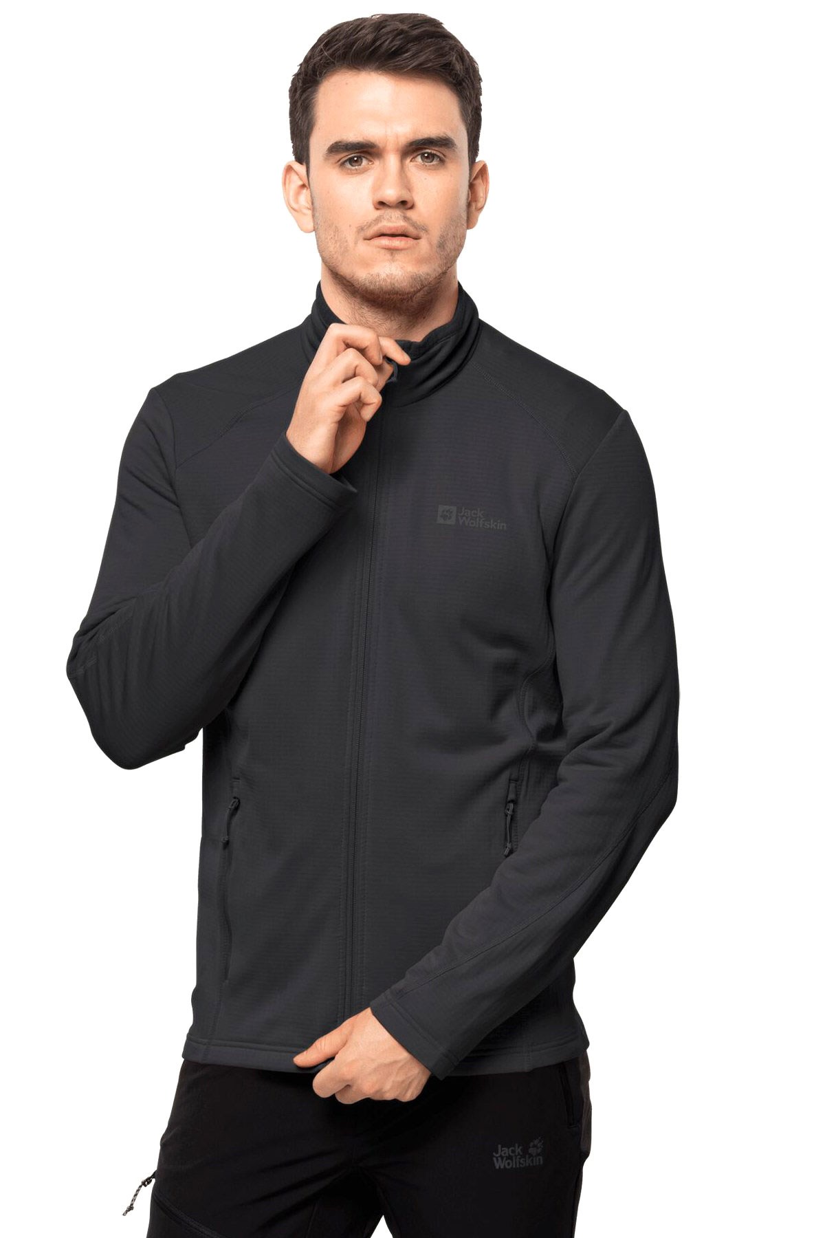 Jack Wolfskin Kolbenberg FZ Erkek Polar Ceket 1710521-6000 Siyah